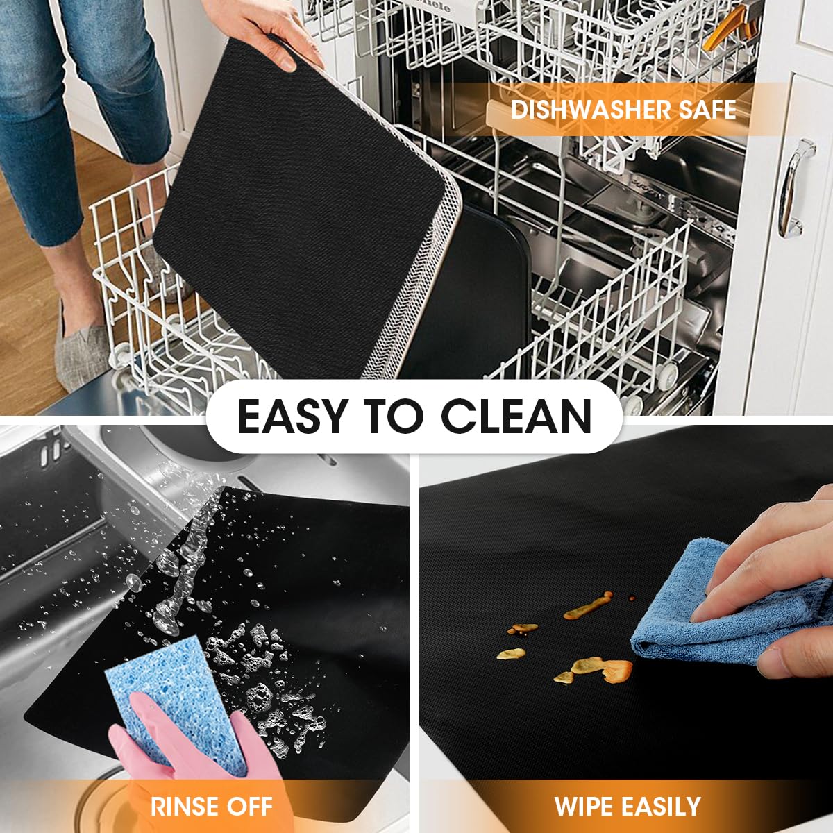 Aieve Air Fryer Oven Liners  Non-stick Mat Baking Compatible with Ninja Foodi SP101 SP201 SP301 Fry Toaster Microwave (3 Pack)