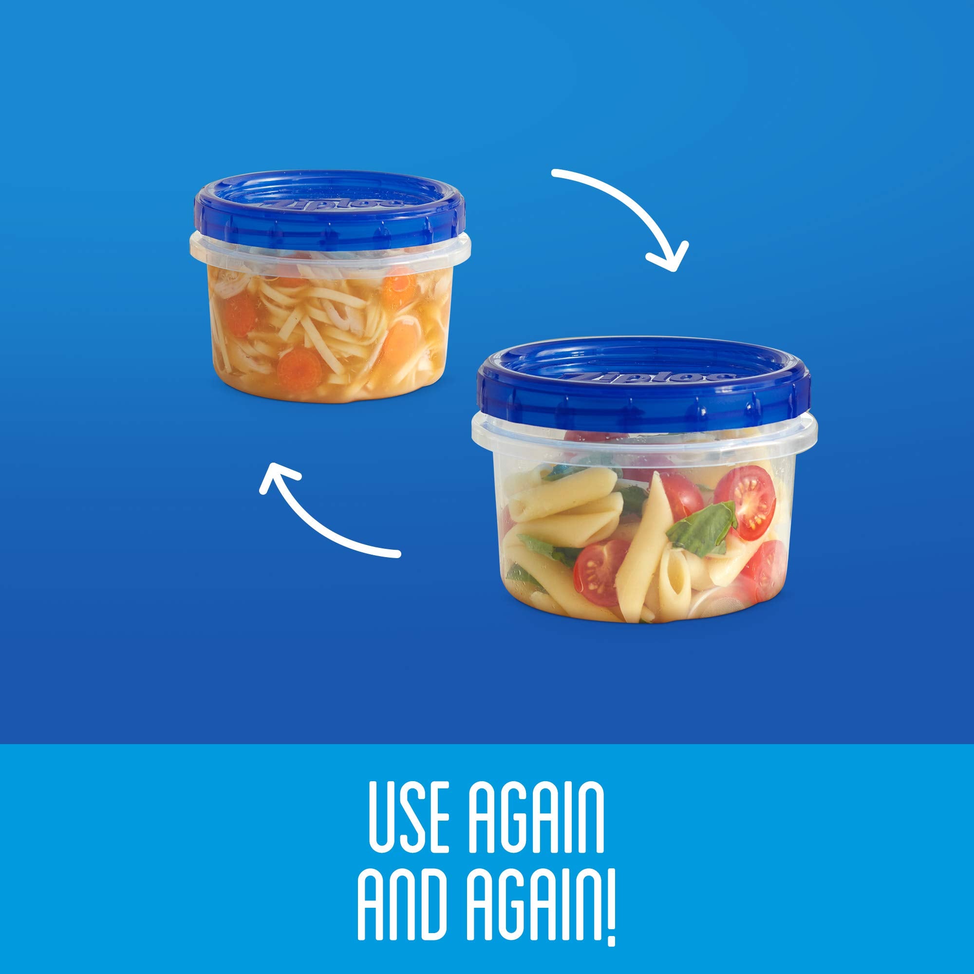 Ziploc Food Storage Meal Prep Containers Reusable For Kitchen Organization, Dishwasher Safe, Leftover Pack, 10 Count