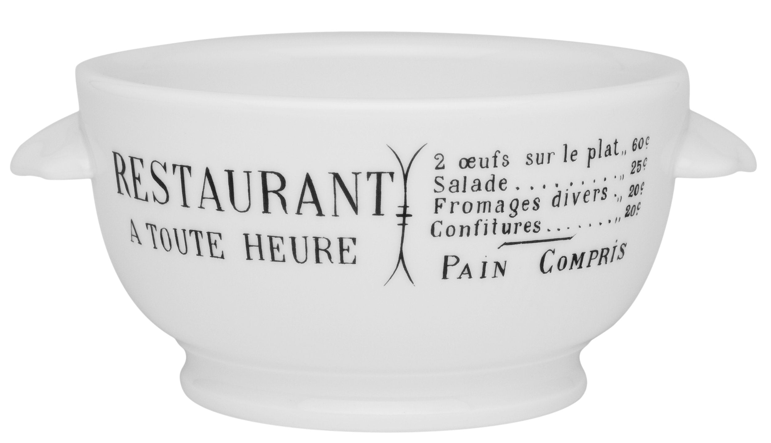 Pillivuyt Brasserie Eared Onion Soup Bowl, 15 Ounce Capacity