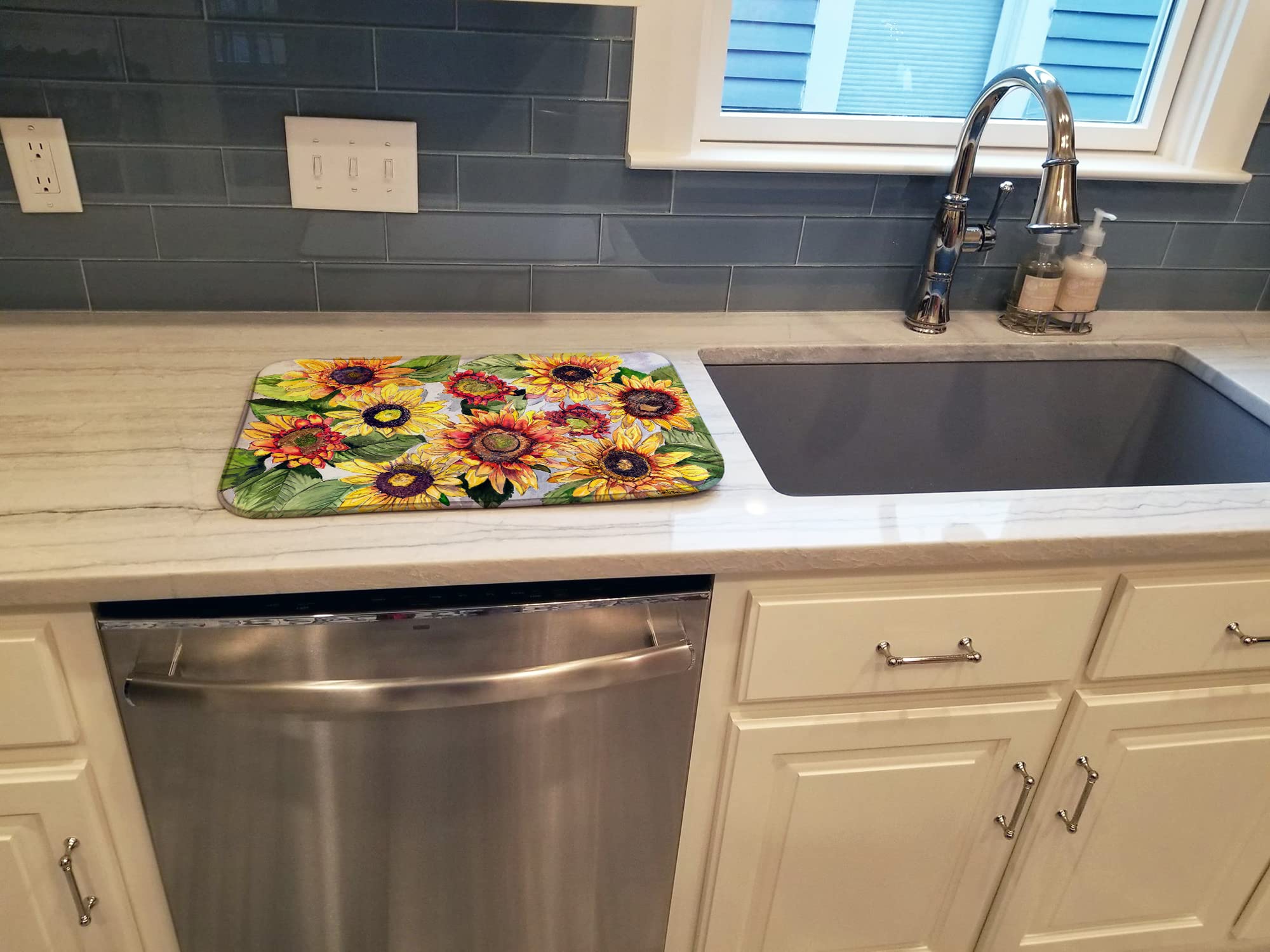 Sunflowers Dish Drying Mat 8766DDM