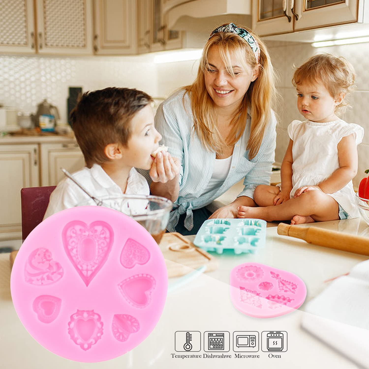 Mujiang Gem Diamond Silicone Molds Jewelry Brooch Fondant Mold For Cake Decoration Cupcake Topper Candy Chocolate Polymer Clay G