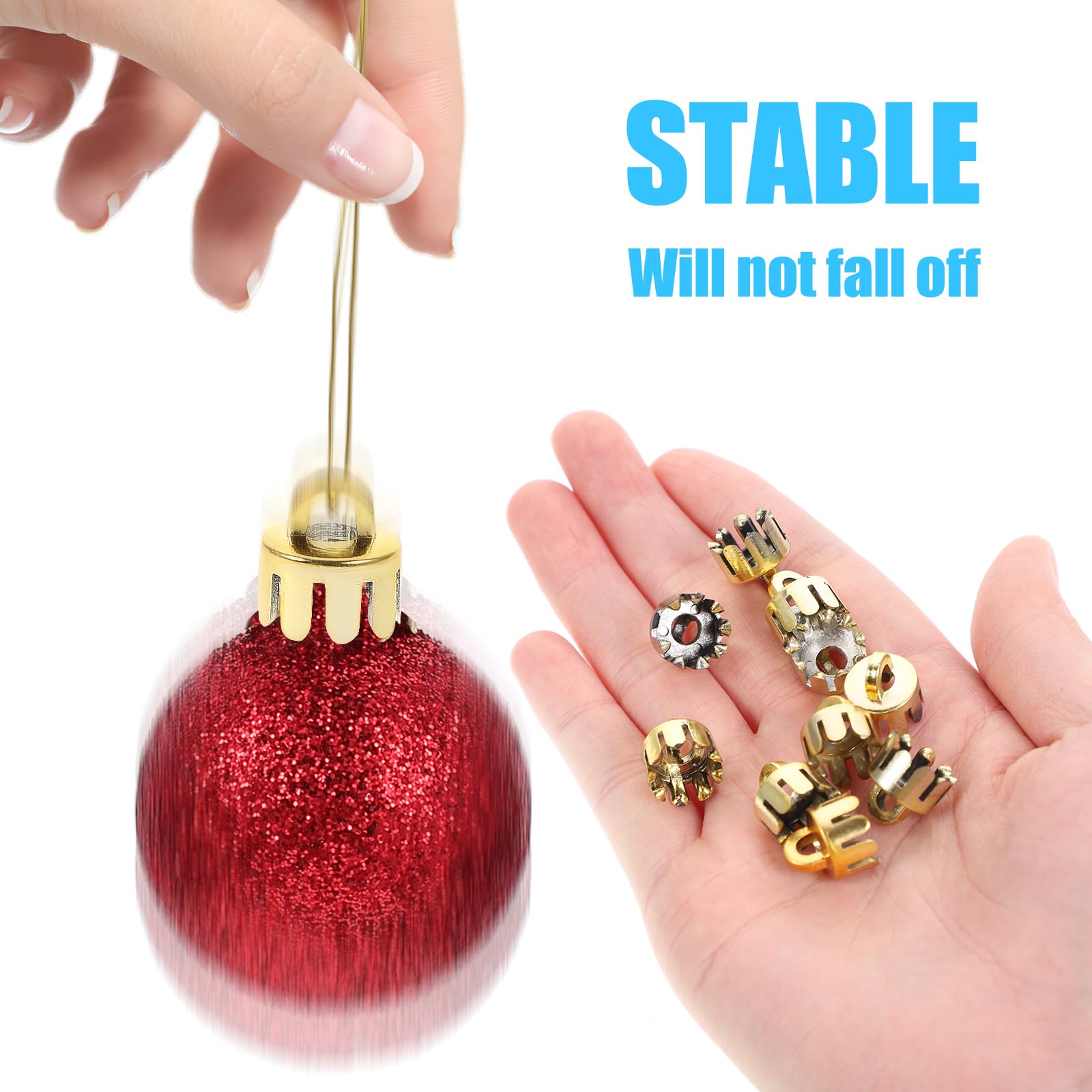 Gadpiparty 10pcs Christmas Pendant Caps Decorative Props for Ornaments Lightweight Plastic End Caps for Hanging for Holiday Home