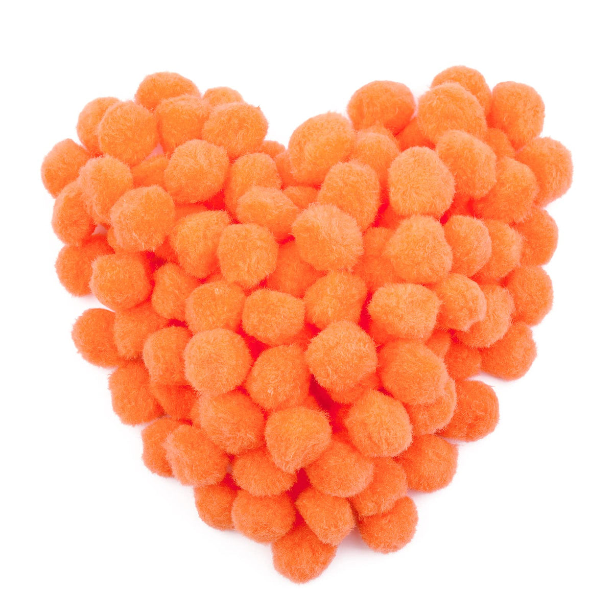 150 Pieces Pom Poms, 1 Inch Orange Craft Pom Poms, Christmas Fuzzy Pompom Puff Balls, Small Pom Pom Balls For Diy Arts, Crafts P
