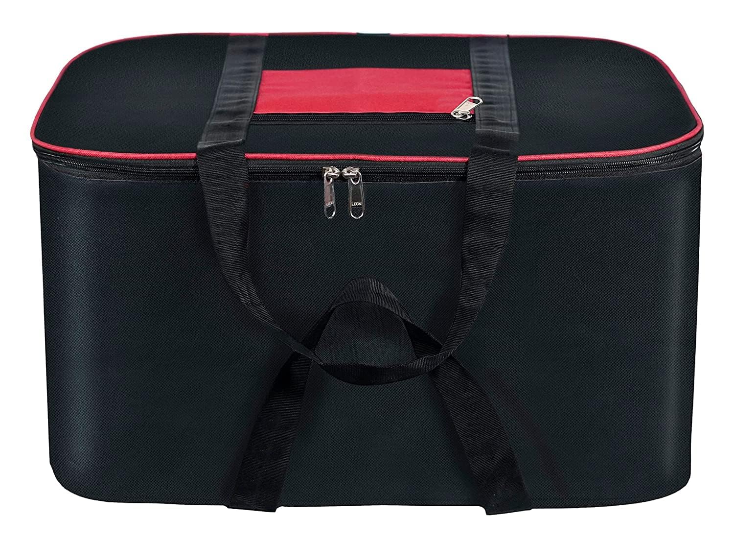 Tekcool Nylon 1 Pack Big Underbed Storage Bag Moisture Proof Cloth Organizer With Zippered Closure And Handle (Red, Black, 54X46