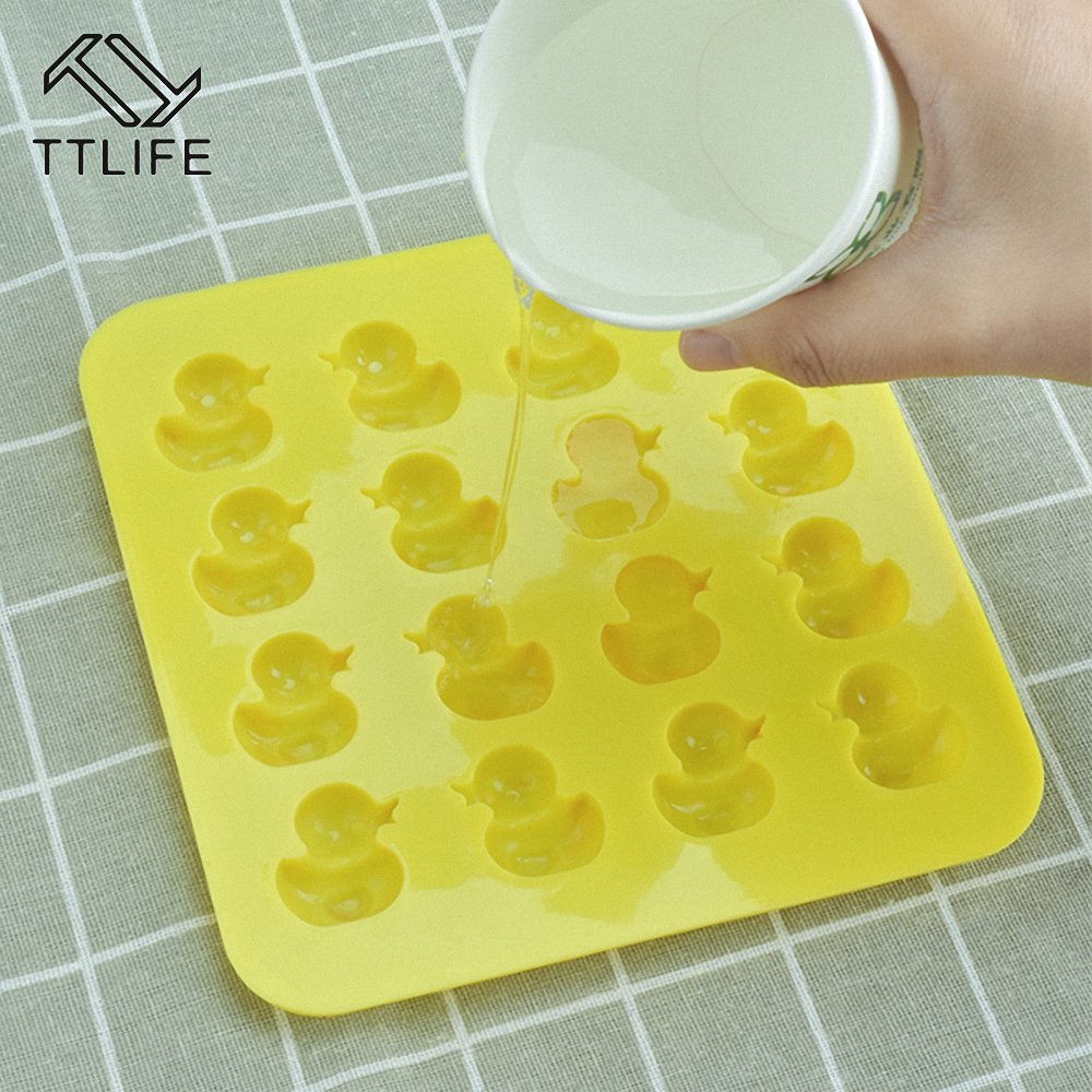 Moldfun 2-Pack Mini Size Rubber Duck Silicone Mold For Chocolate, Candy, Gummy, Jello, Ice Cube, Polymer Clay, Crayon Melt