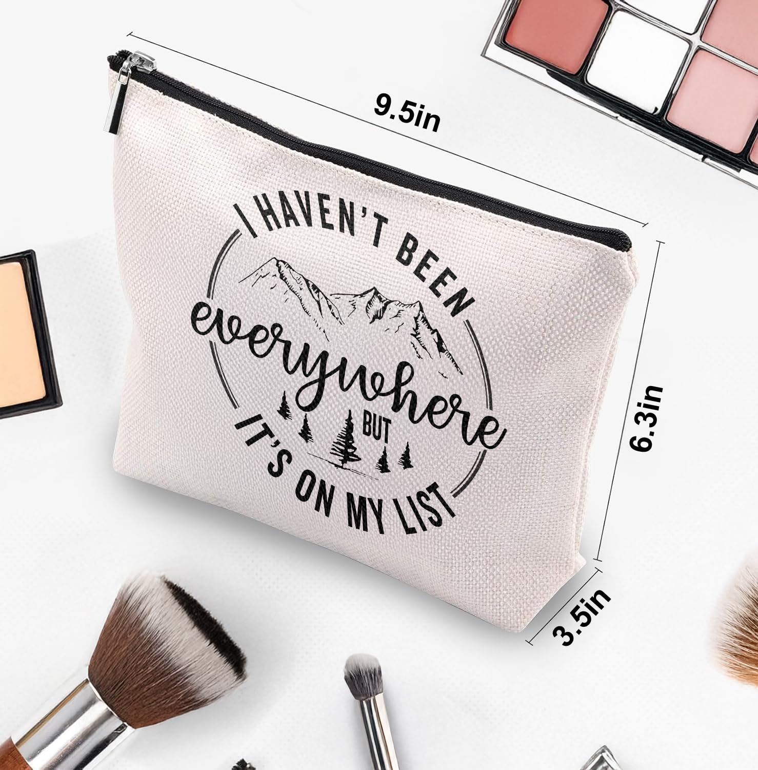 Travel Gifts for Women - 7OZ Scented Candle & Makeup Bag | Unique Gift for Women, Relaxing Aromatherapy, Stylish Cosmetic Bag fo