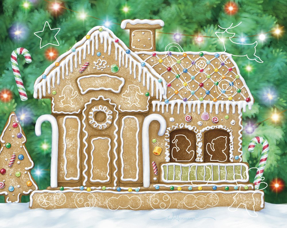 Gingerbread House Sticker Advent Calendar (Countdown to Christmas)