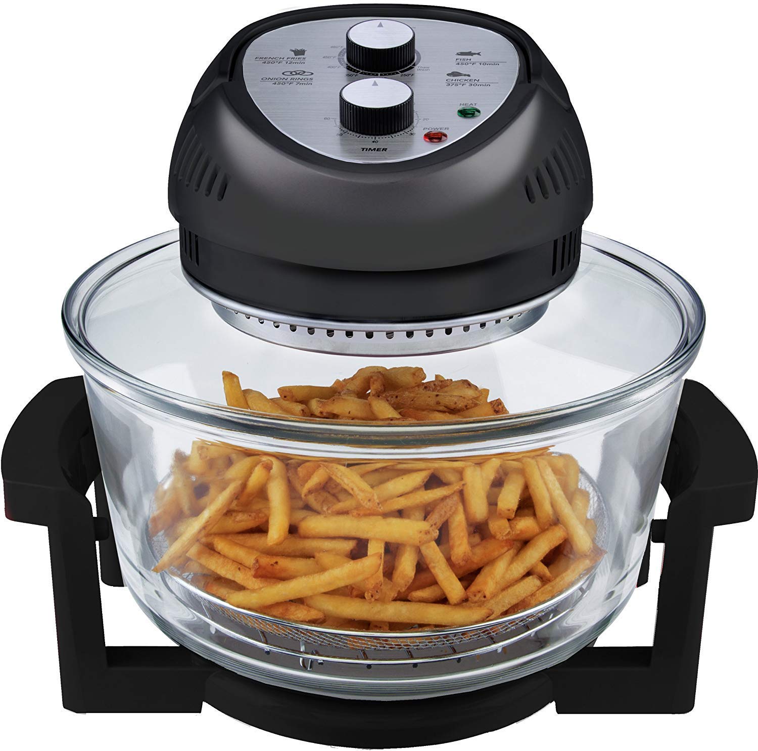 Big Boss 16Qt Large Air Fryer Oven  Extra Large Halogen Oven Cooker with 50+ Air Fryers Recipe Book for Quick + Easy Meals for 