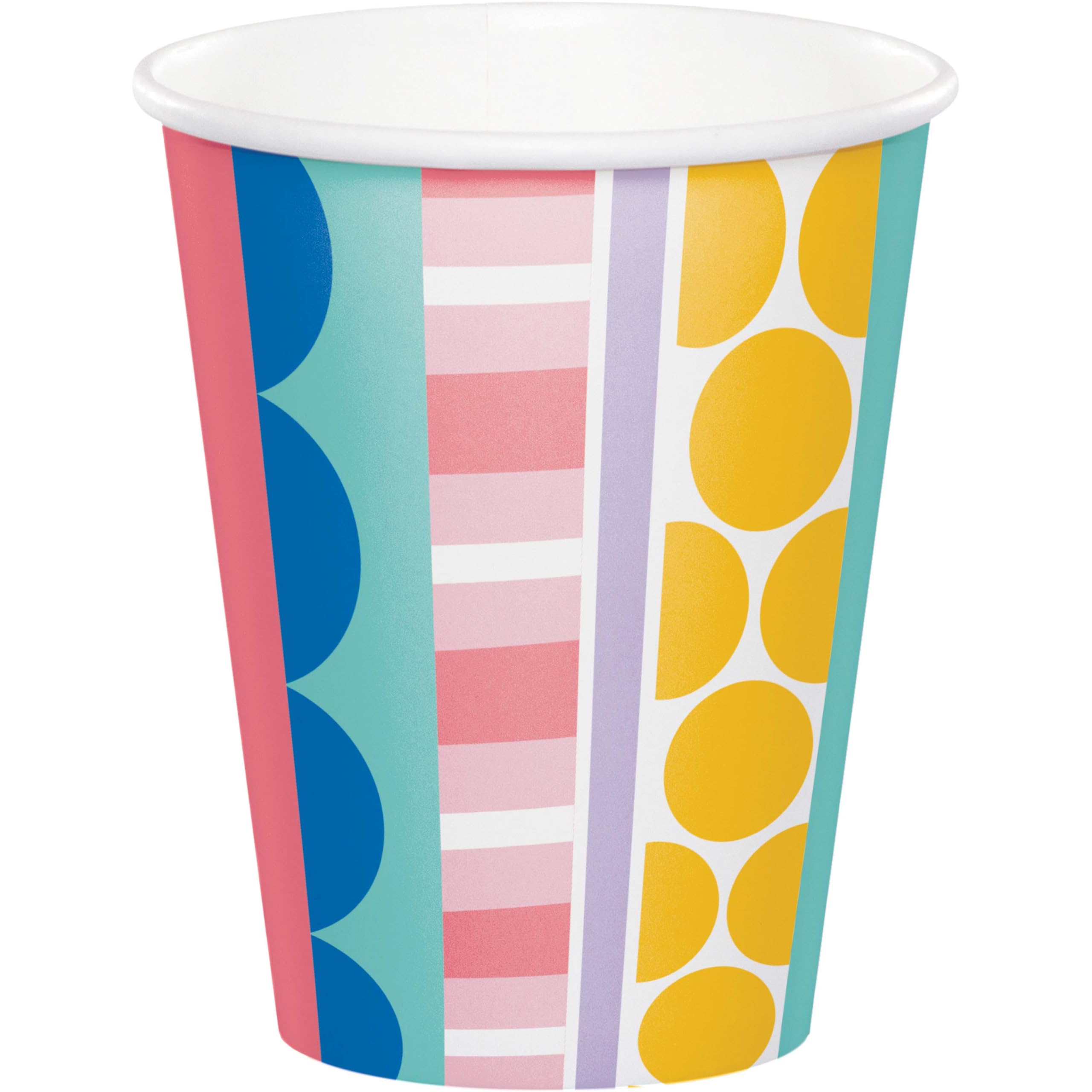 Party Patterns Hot or Cold Paper Cups 8 ct