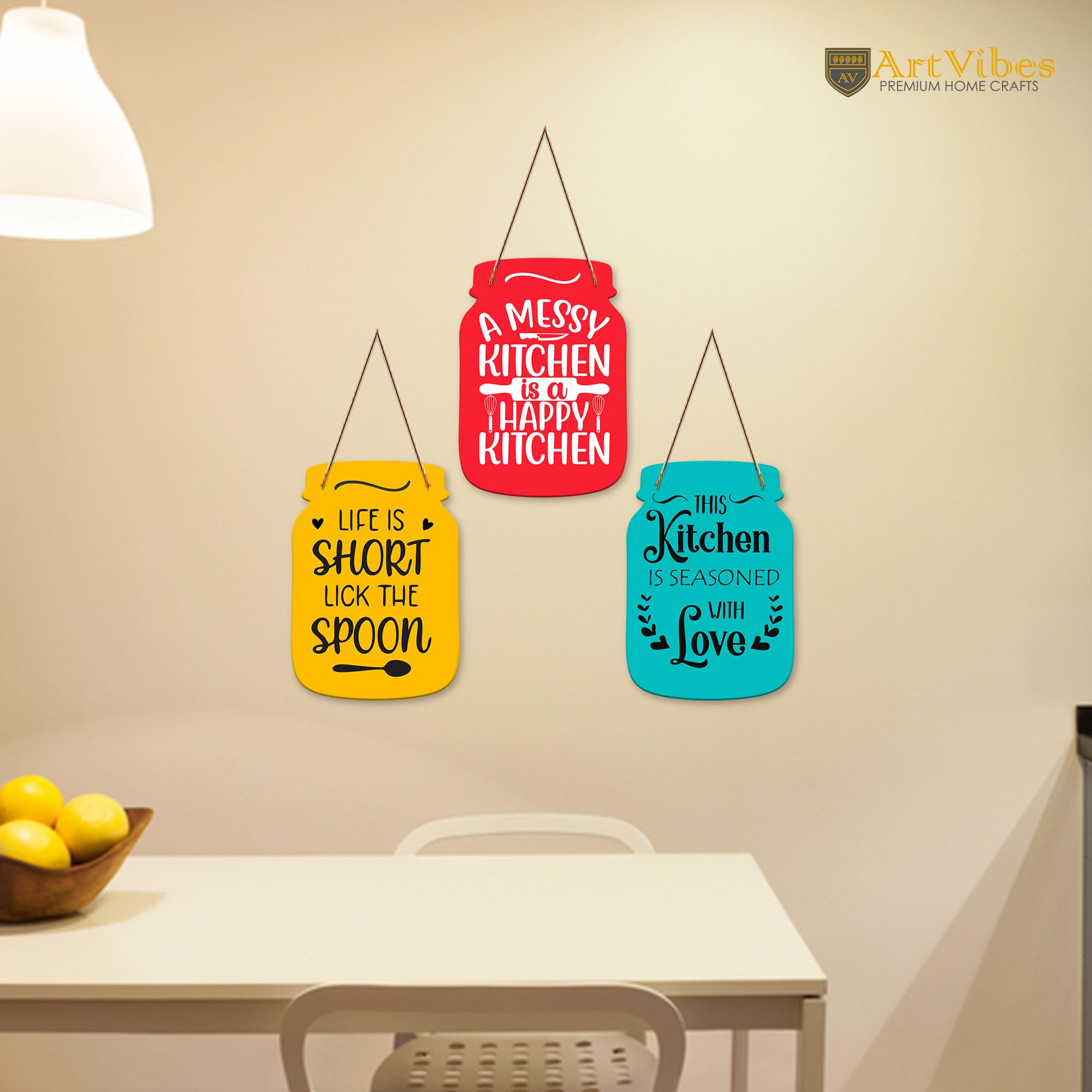 Artvibes Kitchen and Cafe Quotes Decorative Wall Hanging Decoration item for Kitchen Restaurant | Home Decor | House Warming Gif