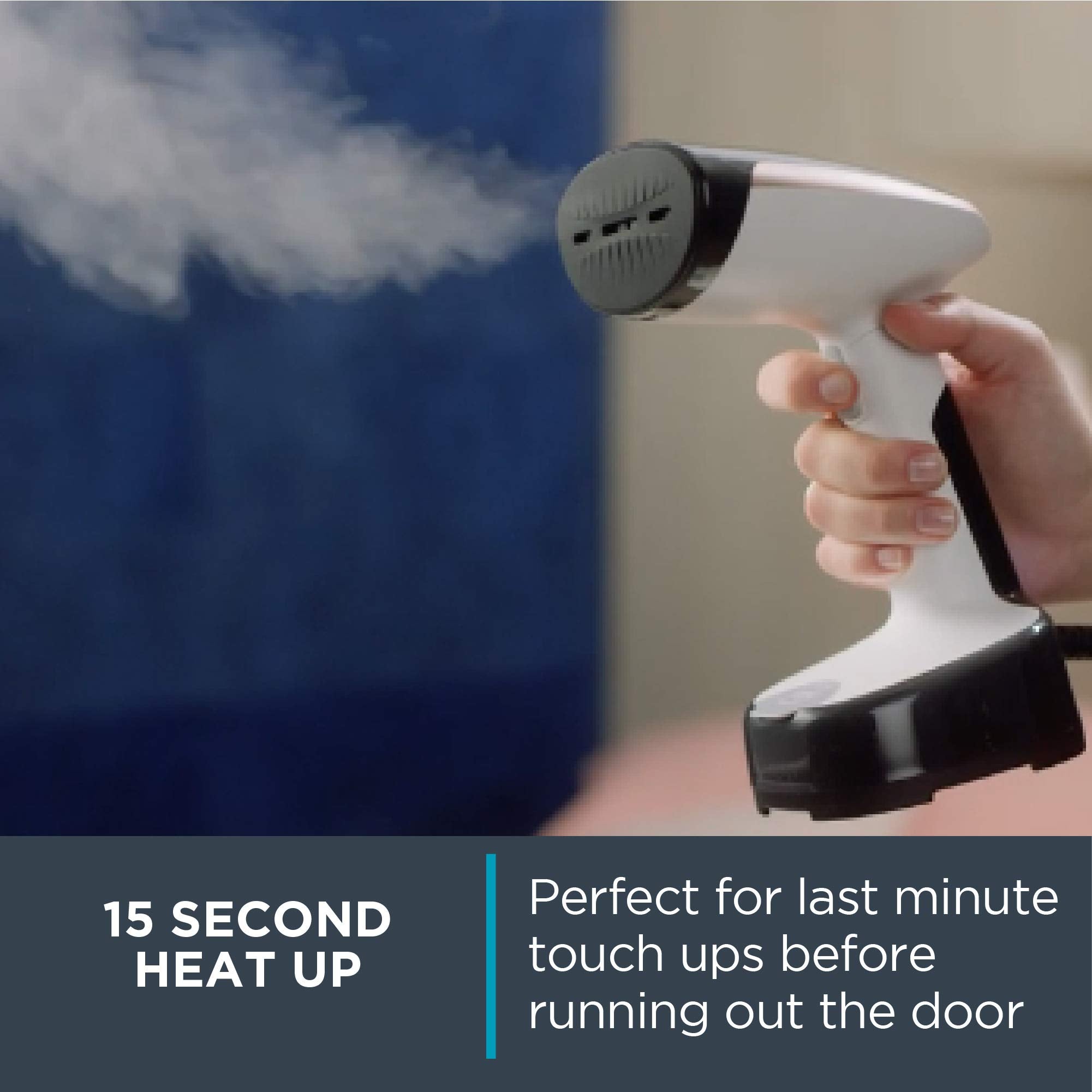 Rowenta Access Steam Handheld Steamer For Clothes 15 Second Heatup, 4 Ounce Capacity 1150 Watts Portable, Ironing, Fabric Steame