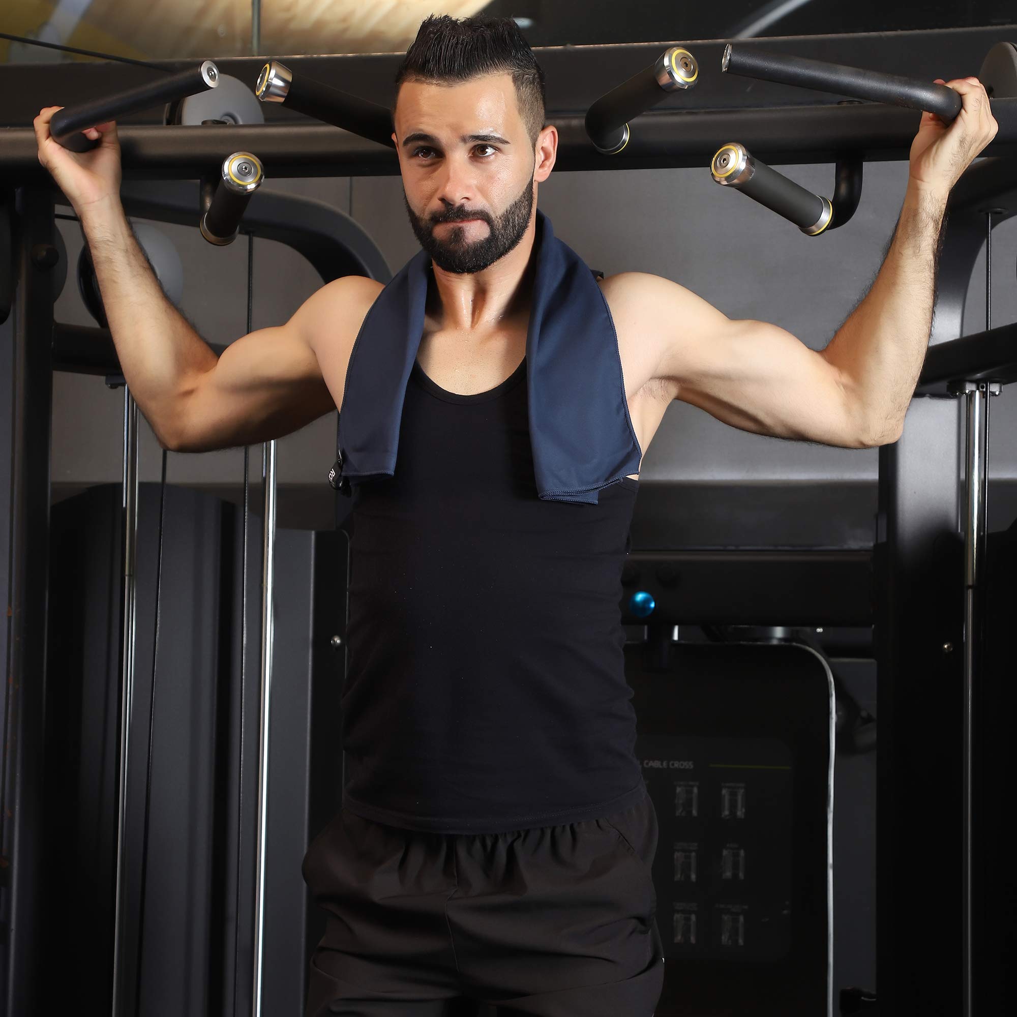 Rainleaf Microfiber Towel Navy Blue 20 X 40 Inches