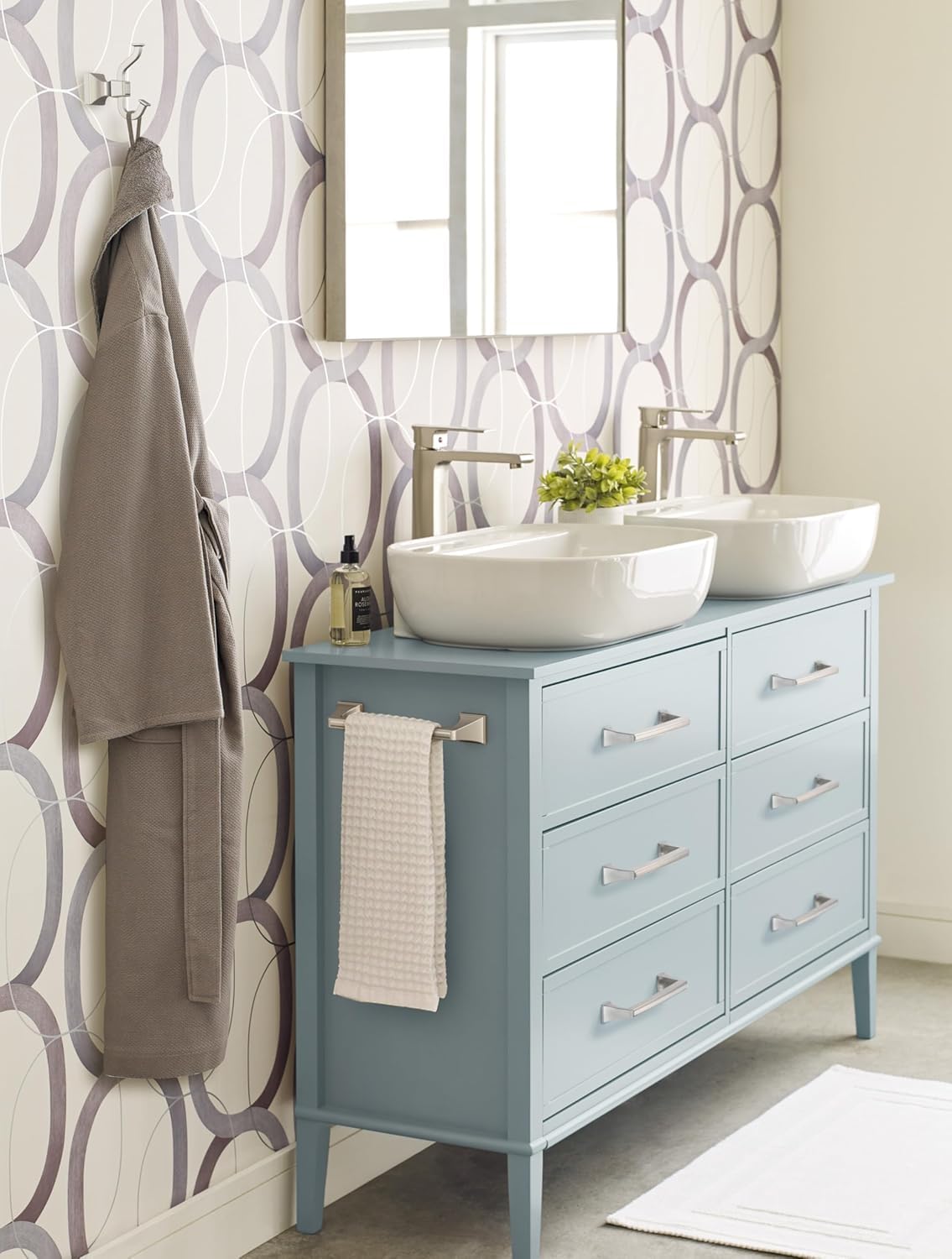 Amerock Mulholland Brushed Nickel 9 Inch (229Mm) Towel Bar, Bh36025G10