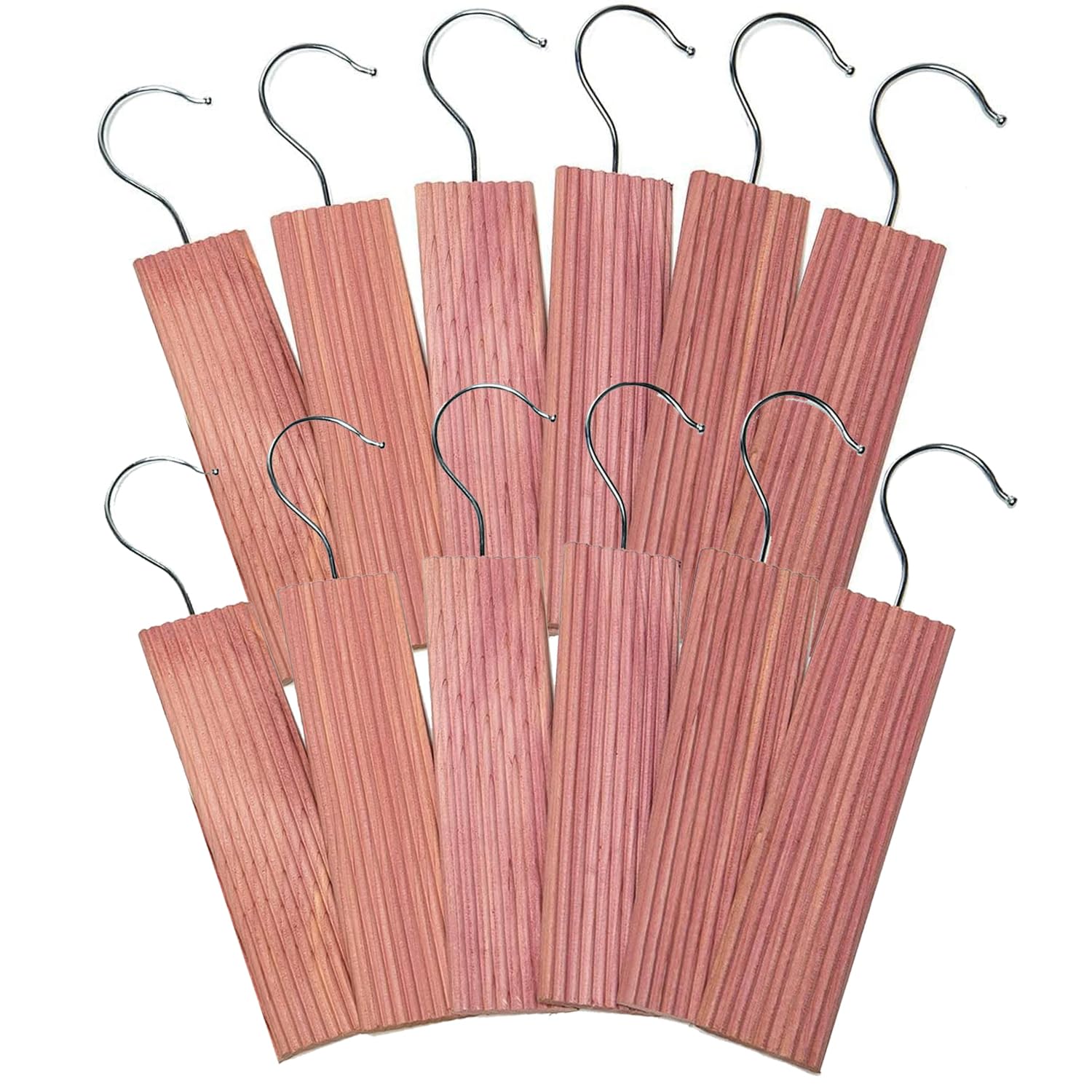 Vazpalas 12 Pack Cedar Blocks For Clothes Storage, Cedar Hanger Ups For Closet, 100% Natural Cedar Hang Ups, Red Cedar For Close