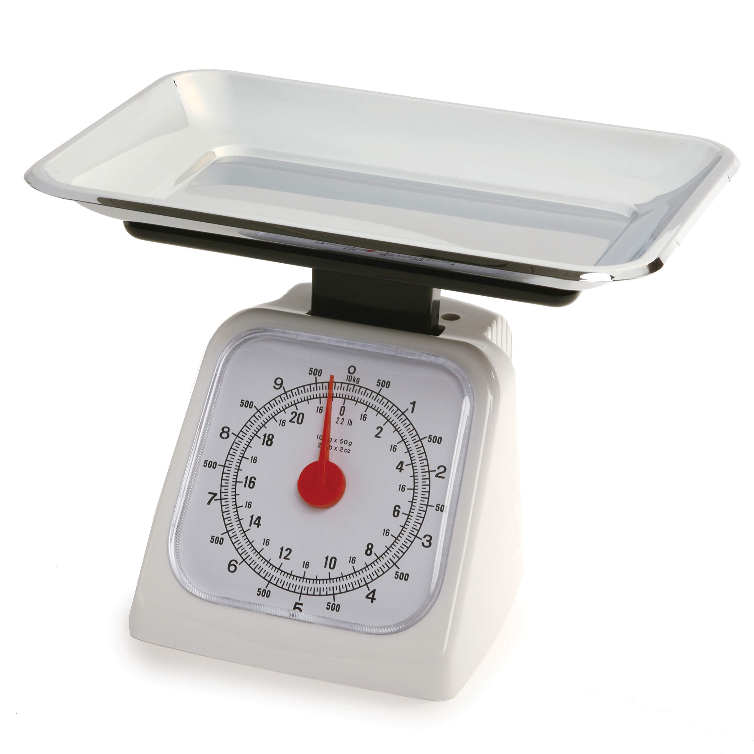 Norpro 22Lb Food Scale Removable Metal Tray, One Size, Shown