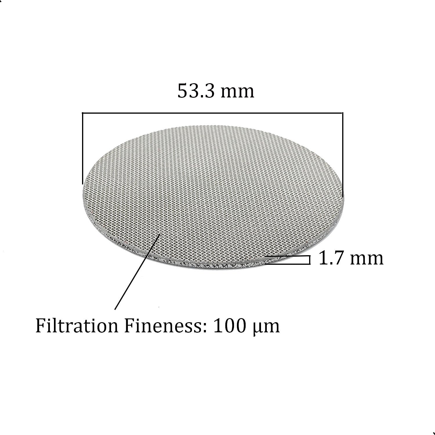 2 Pack 53.3Mm Coffee Portafilter Puck Screen,Reusable 1.7Mm Thickness Coffee Filter Mesh Plate For 53.5Mm Espresso Portafilter F