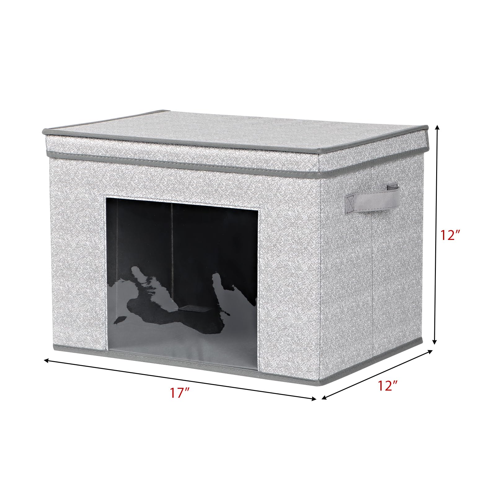 Univivi Foldable Fabric Storage Boxes Large Storage Bins With Lids [4-Pack] Collapsible Storage Cubes Organizer Containers Organ