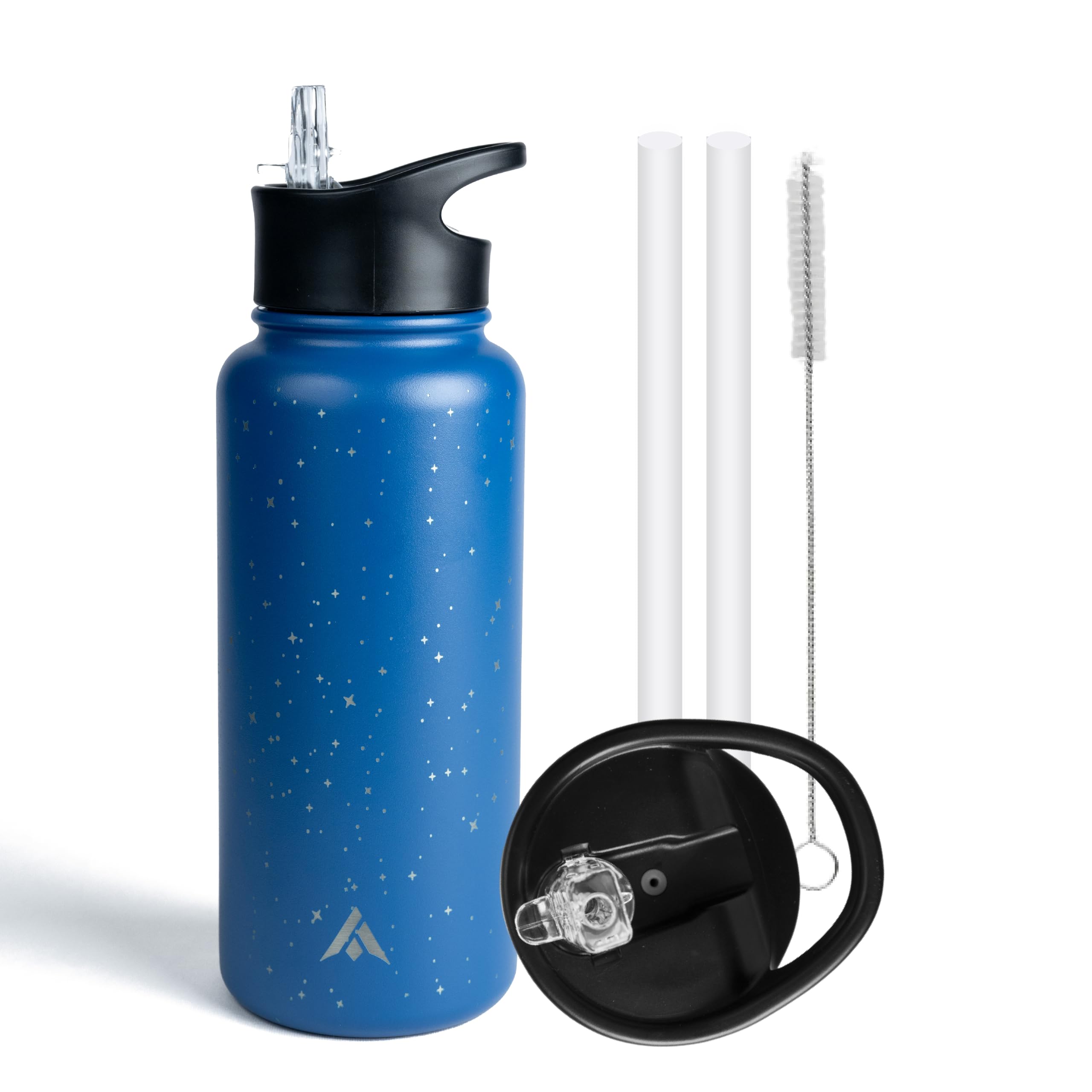 Aethon Insulated Sipper Stainless Steel Water Bottle With Straw,Flip Top Lid,Wide Mouth Cap, Bpa Free, Leak Proof, For School Of