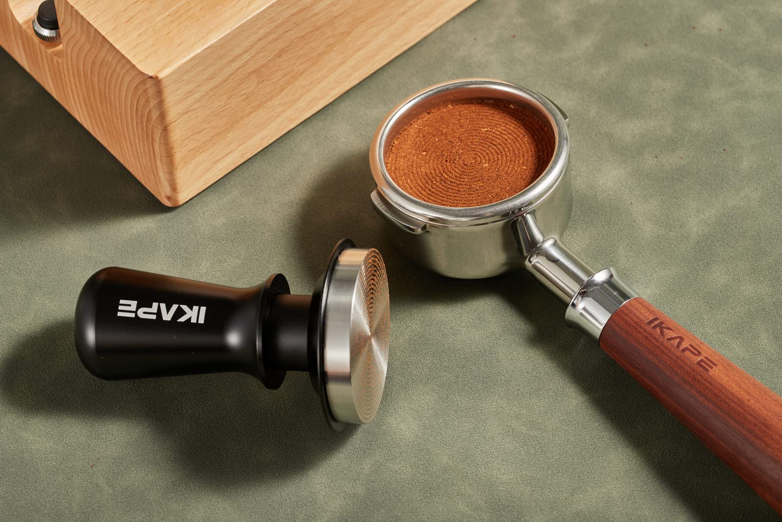 Ikape 58.35Mm Espresso Tamper, Premium Barista Coffee Tamper With Calibrated Spring Loaded, 100% Stainless Steel Base Tamper Com
