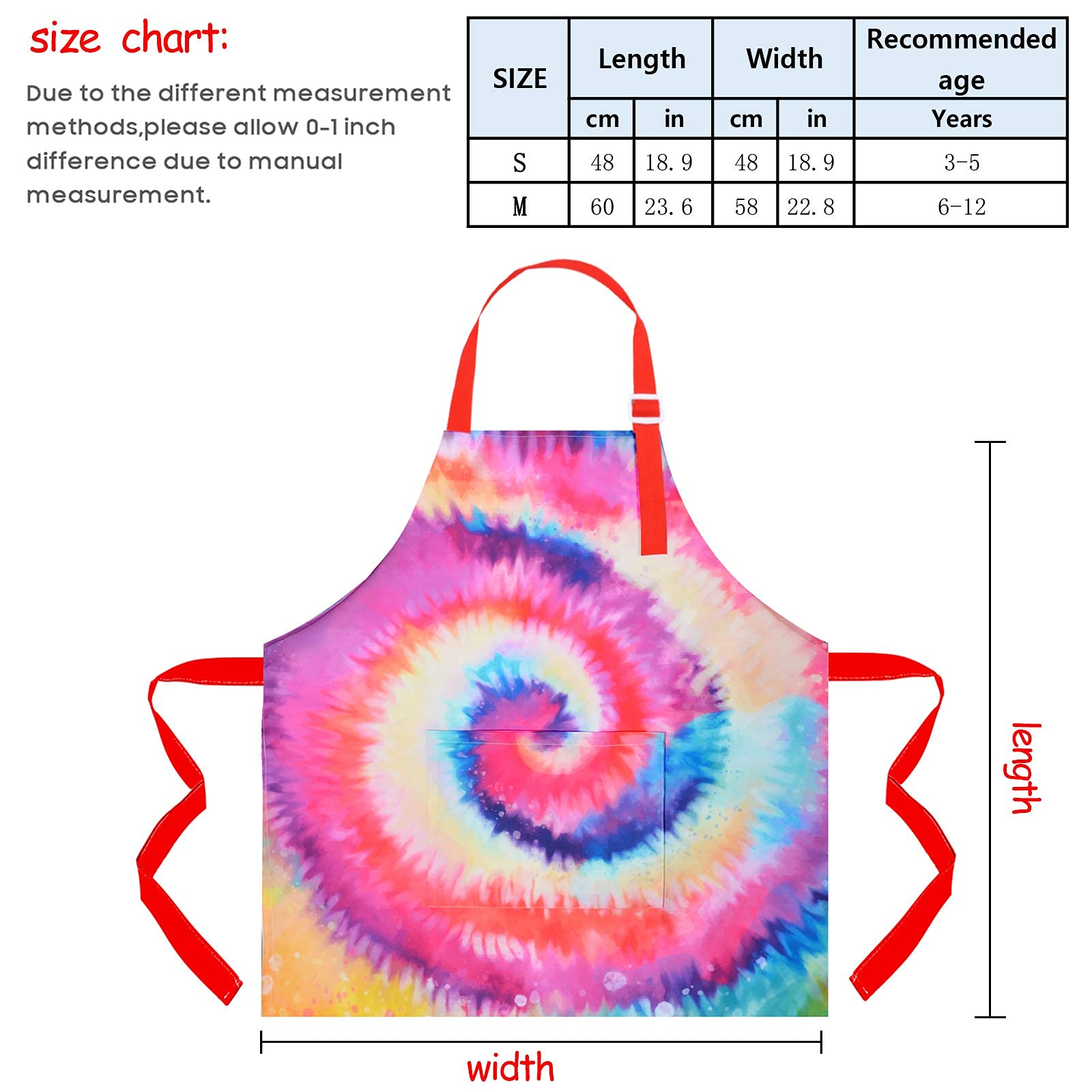 Fiodrimy Kids Apron, Girls Boys Toddler Unicorn Apron With Pockets Adjustable For Children Cooking Baking School Kitchen Paintin