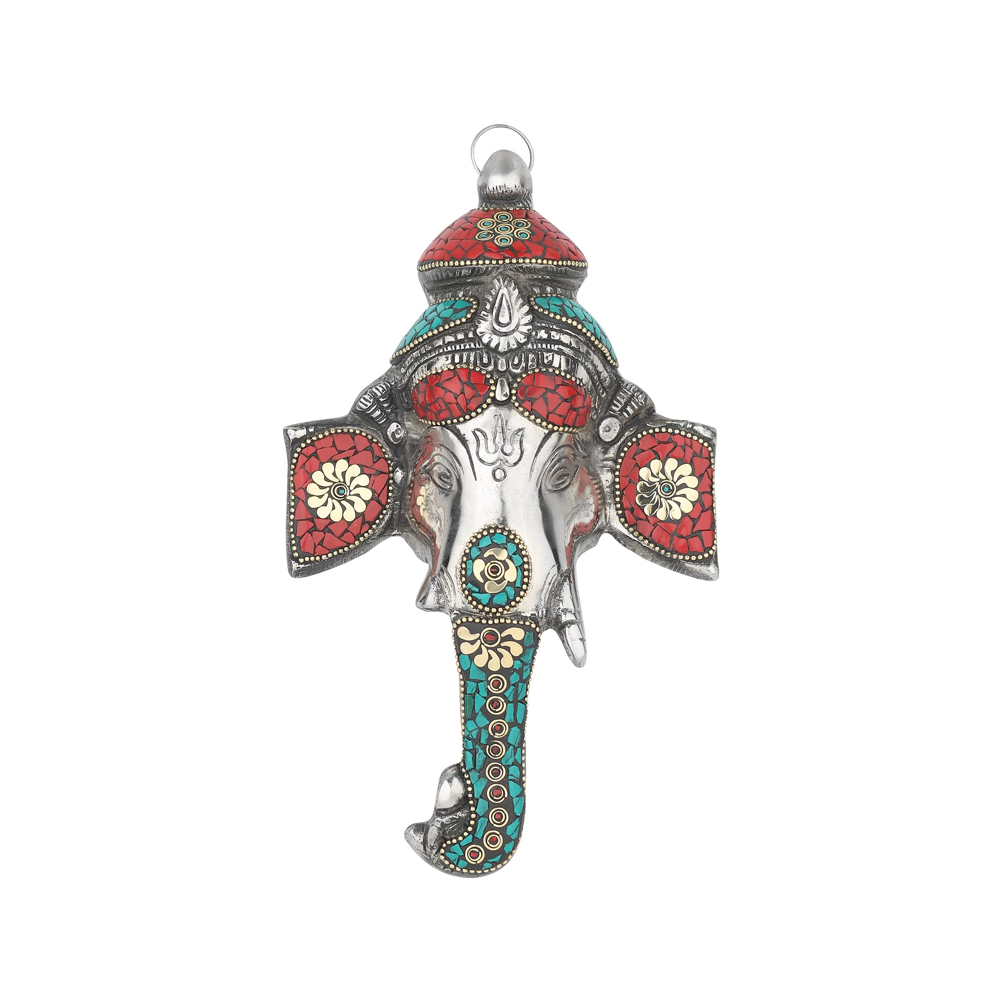 Pick End Now Ganpati Wall Hanging Sculpture | Aluminium Ganesha Lucky Feng Shui Wall Dcor Showpiece Figurines, Product Dimension