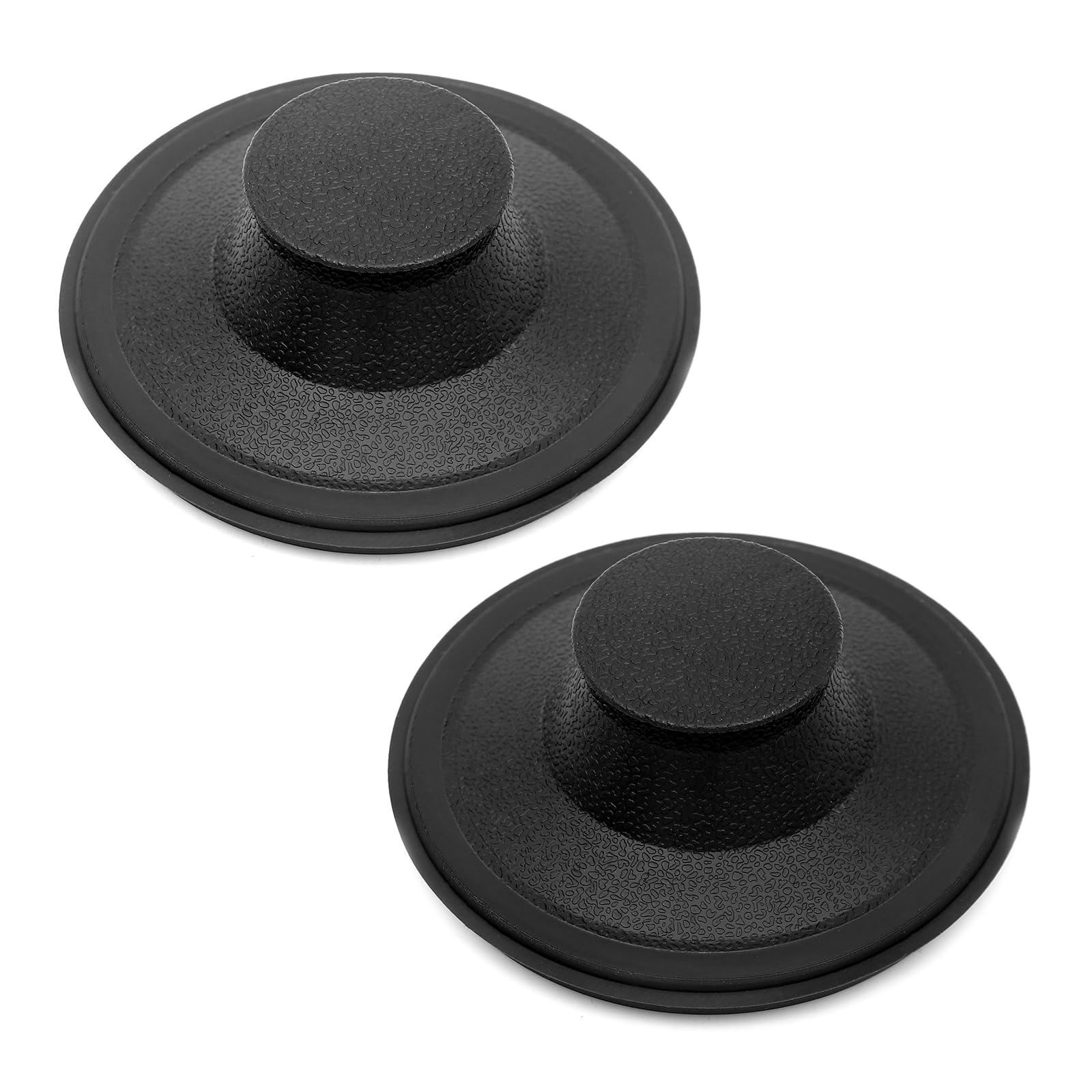 (2 Pack) Exact Replacement for InSinkErator STP-PL/STPPL Black Rubber Sink Stopper for Garbage Disposal - Compatible with Standa