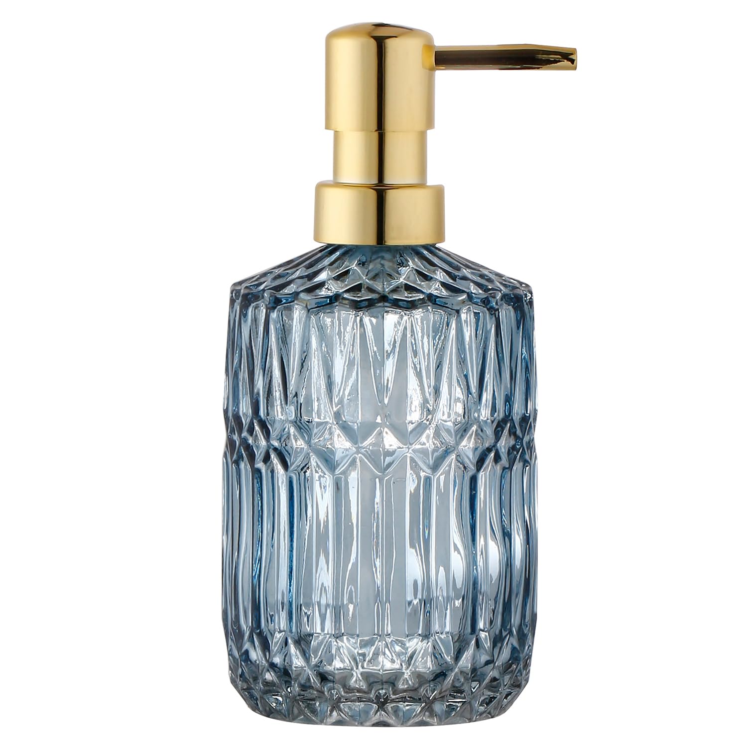 Yunnasi Soap Dispenser With Pump, Refillable Liquid Hand Soap Dish Soap Dispensers For Bathroom Counter, Kitchen Sink (Blue)