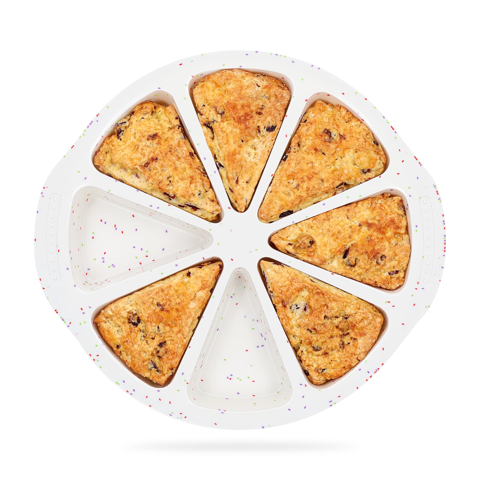 Vinino Silicone Scone Pan with Reinforce Frame, 8Cavity Triangle Cake Mold