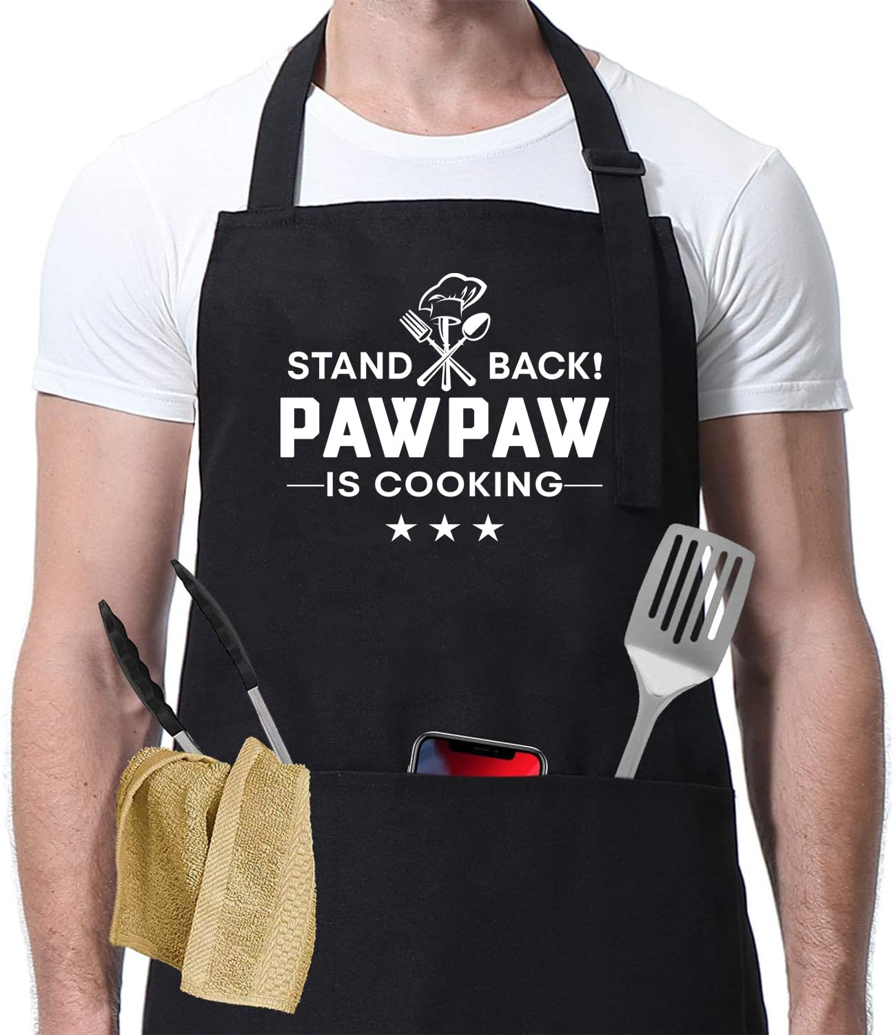 Stand Back Pawpaw Is Cooking Apron  Funny Apron For Head Chef Pawpaw Birthday Gifts For Dad  Pawpaw Cooking Aprons  Cooking A