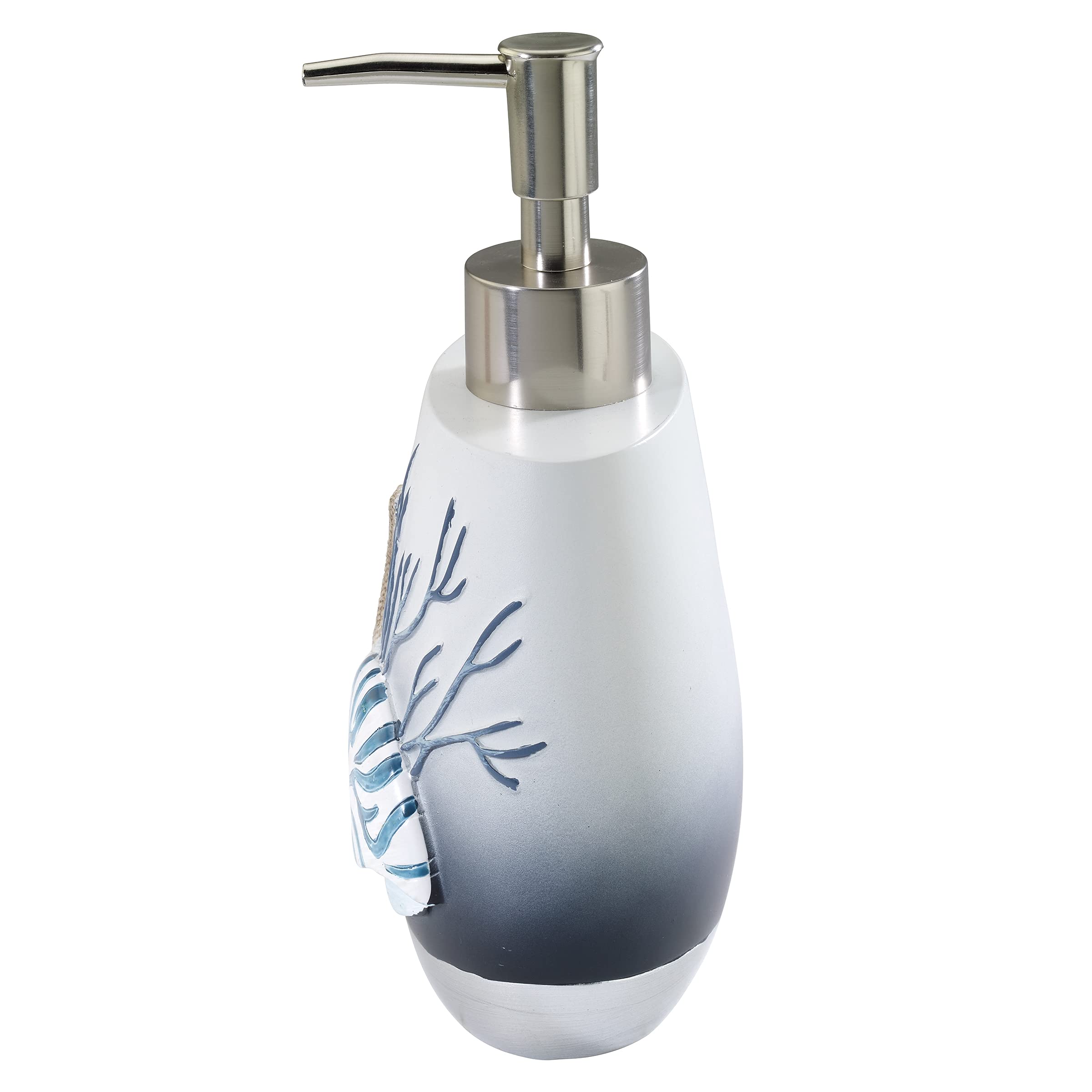 Avanti Linens - Soap Dispenser/Lotion Pump, Resin Countertop Accessories, Oceanscape Inspired Bathroom Decor (Blue Lagoon Collec