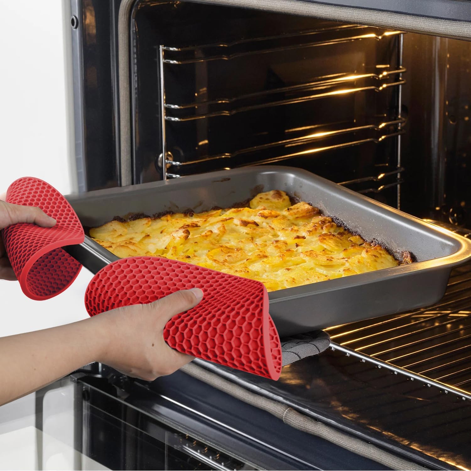 Silicone Trivets For Hot Pots And Pans, 4Pcs Flexible Multipurpose Hot Pads Pot Holders, Heat Resistant Trivet Mats For Hot Dish