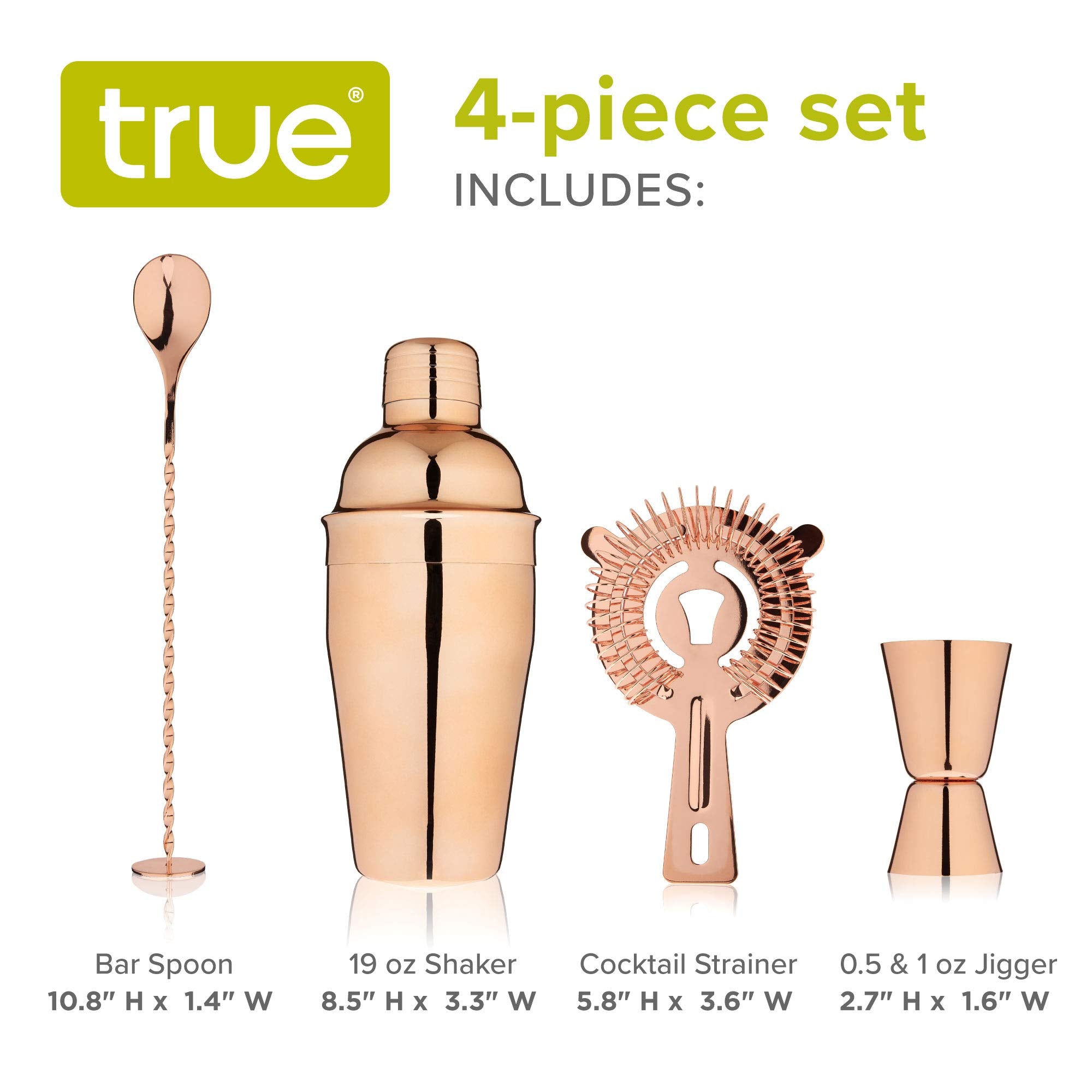 Copper Barware Set By True