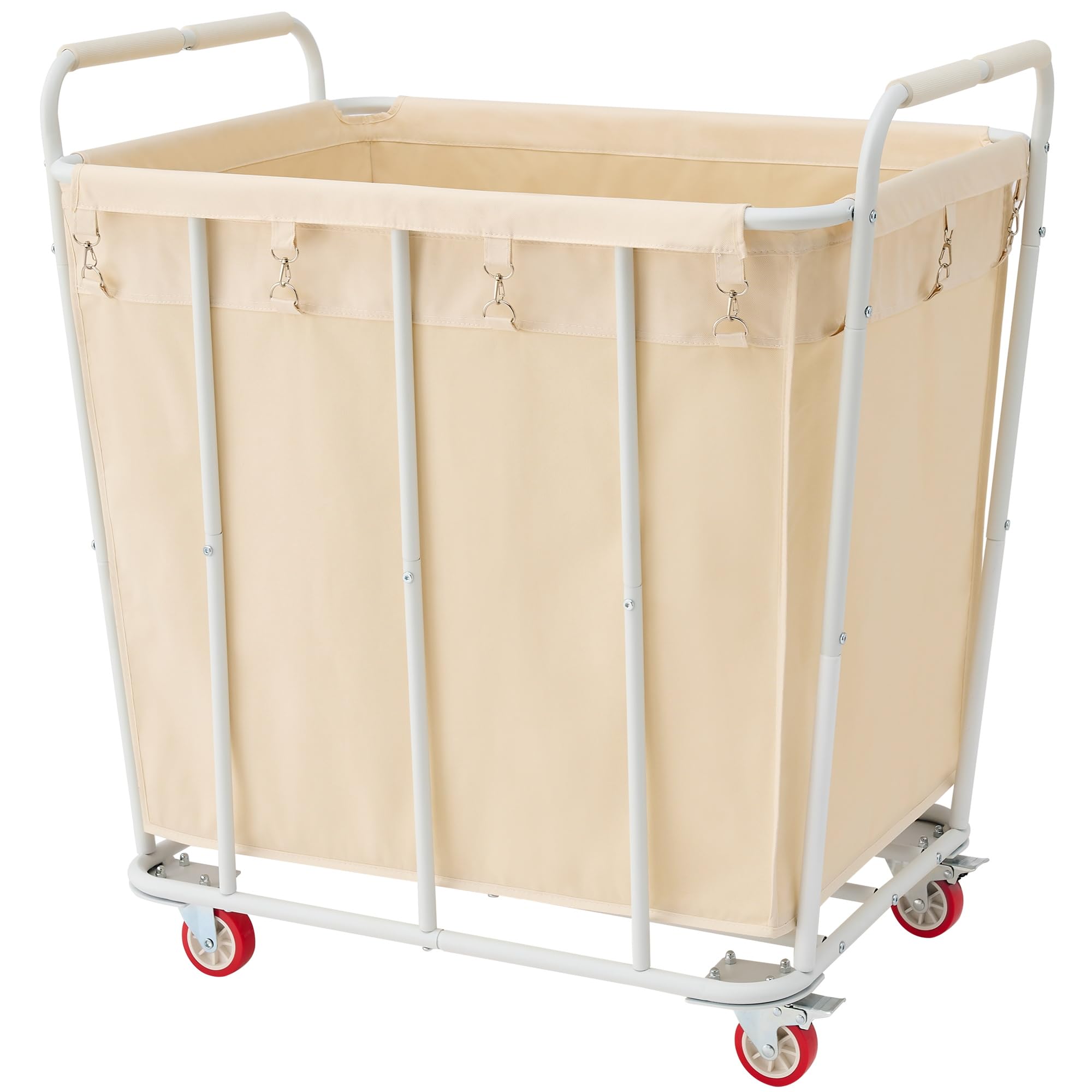 Hoctieon Large Laundry Cart with Wheels, 400L Heavy Duty Laundry Basket Organizer, Rolling Hamper Sorter for Clothes Storage, In