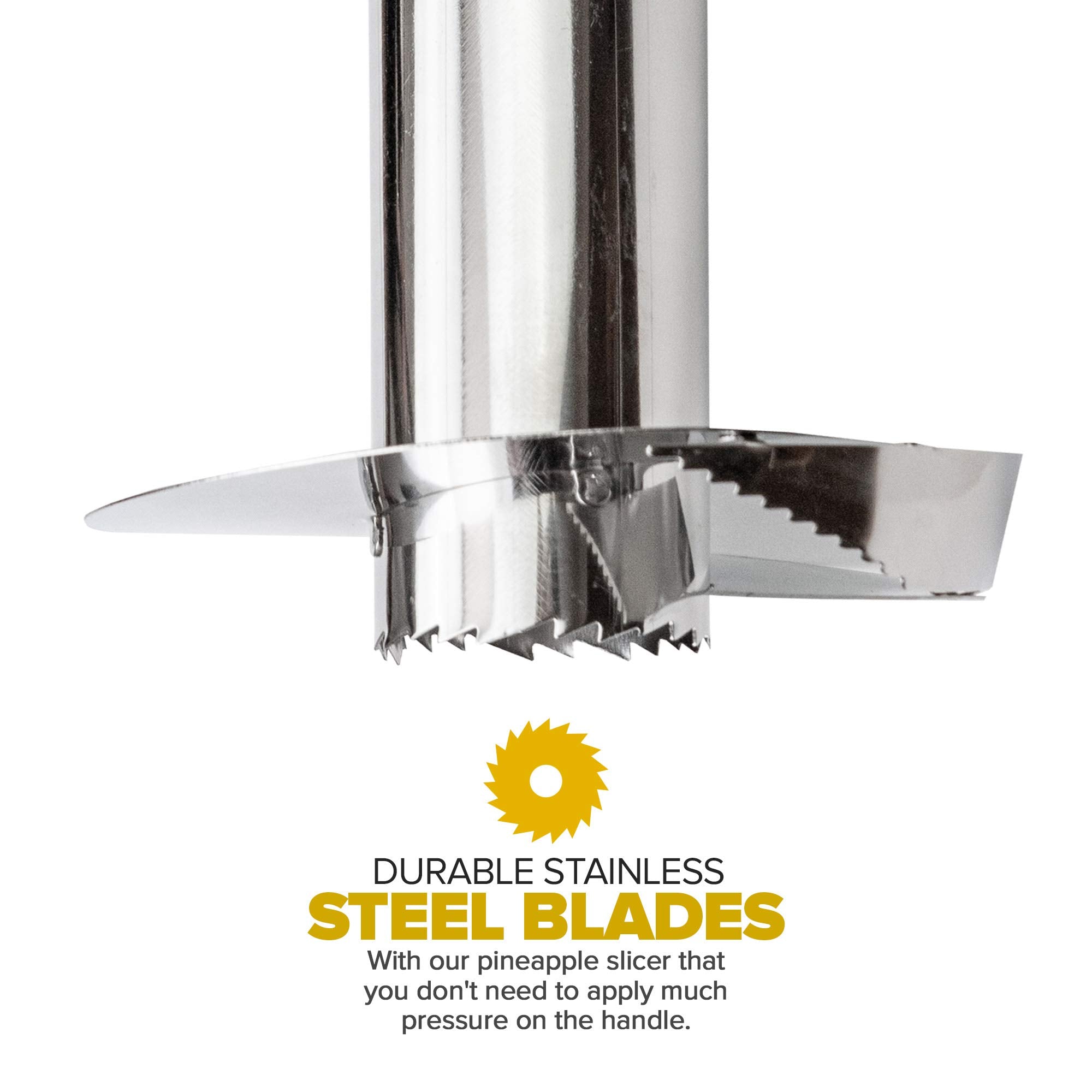 Pineapple Stainless Steel Corer, Stem Remover Pillar Extractor Tool, By Exultimate (Black)