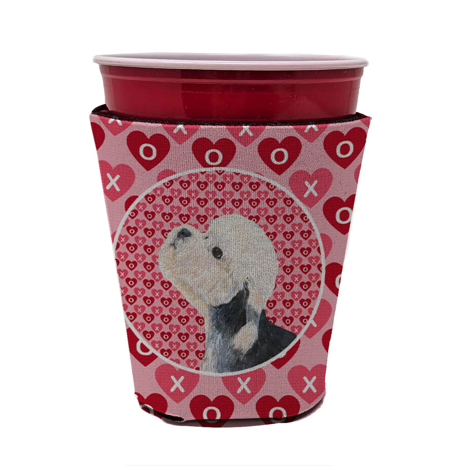Dandie Dinmont Terrier  Red Solo Cup Beverage Insulator Hugger