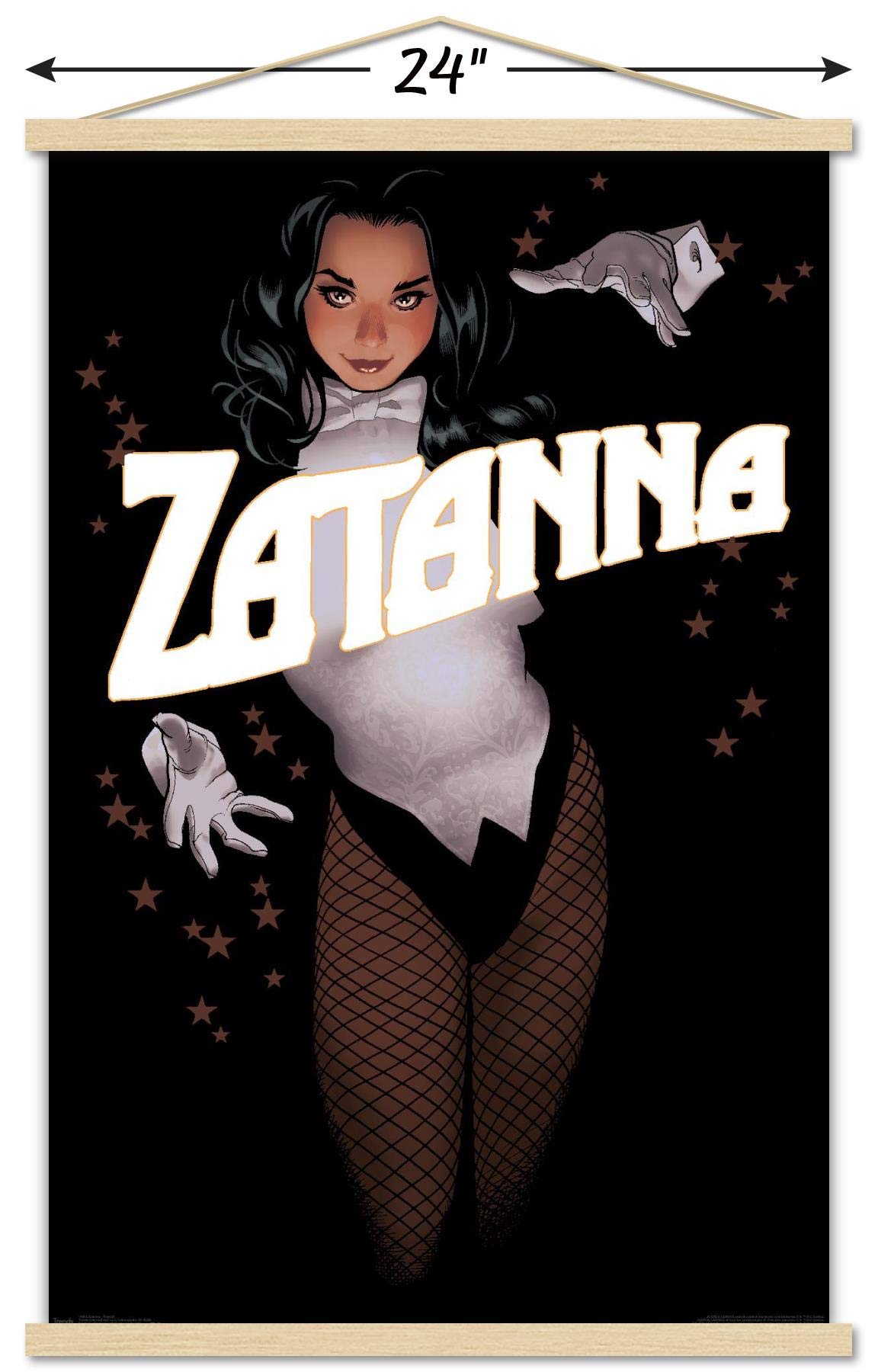 Trends International Dc Comics - Zantanna - Alex Ross Portrait Wall Poster, 22.375'' X 34'', Print And Beechwood Hanger Bundle