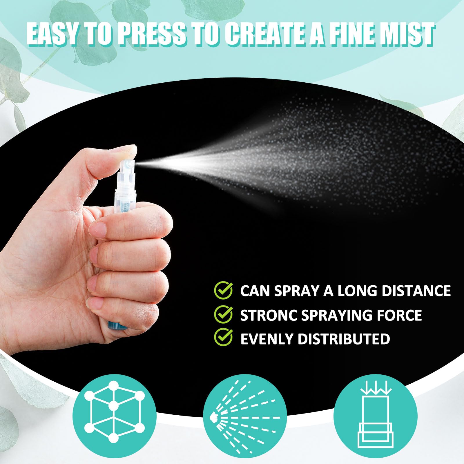 Zhehao 200 Pcs Mini Spray Bottles 5 Ml Clear Plastic Perfume Bottles Refillable Fine Mist Perfume Atomizer Portable Empty Sample