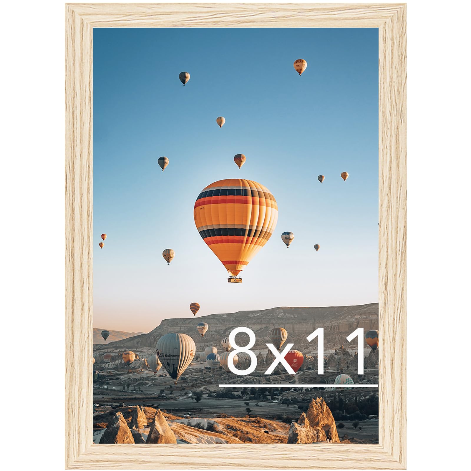 JCJMY 8x11 Picture Frame for Wall Hanging or Tabletop, Wall Mounting Horizontally or Vertically, 8 x 11 Wall Gallery Poster Phot