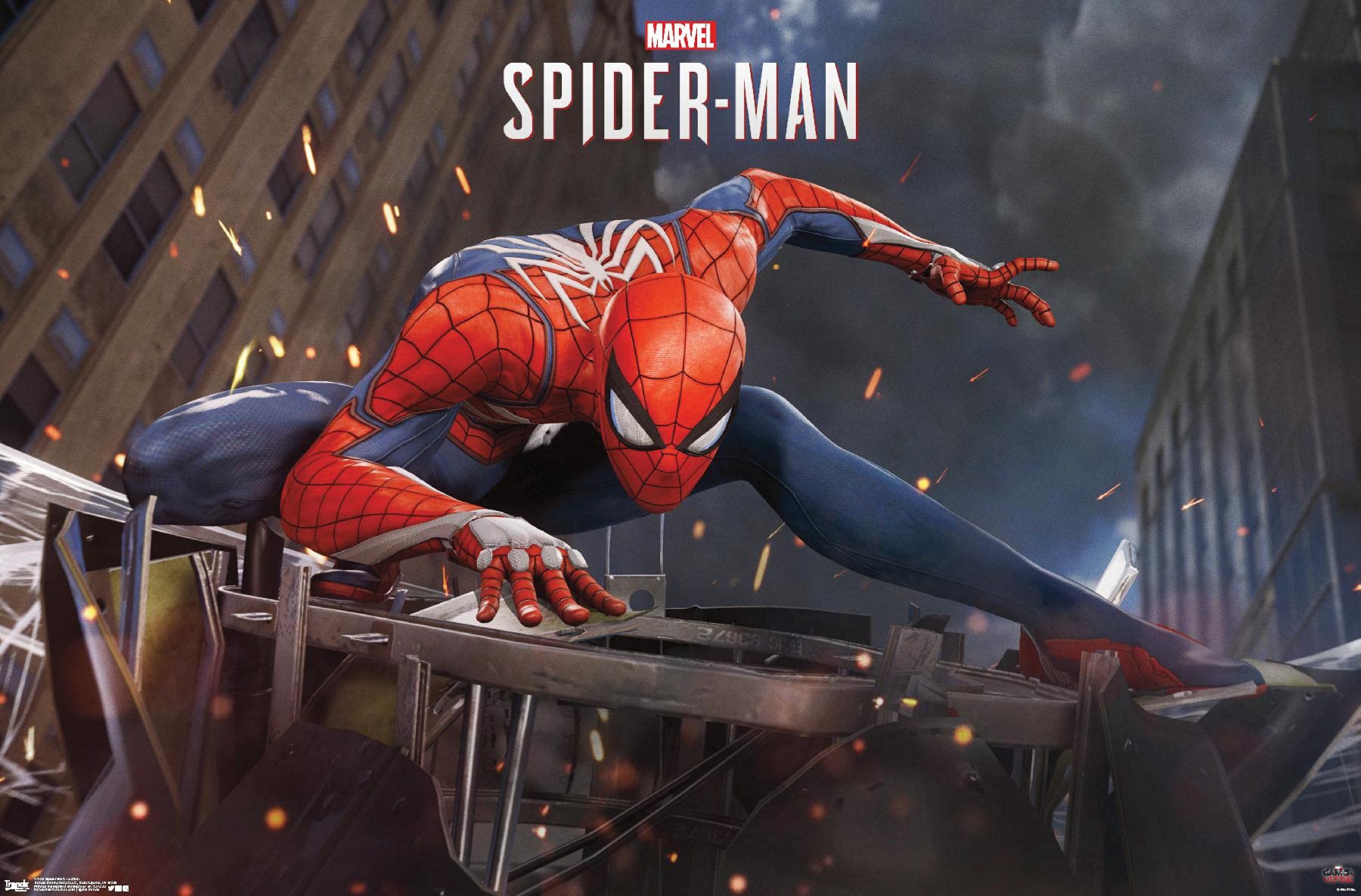 Trends International Marvel Comics - Spider-Man - Action Wall Poster, 22.375'' X 34'', Premium Unframed Version