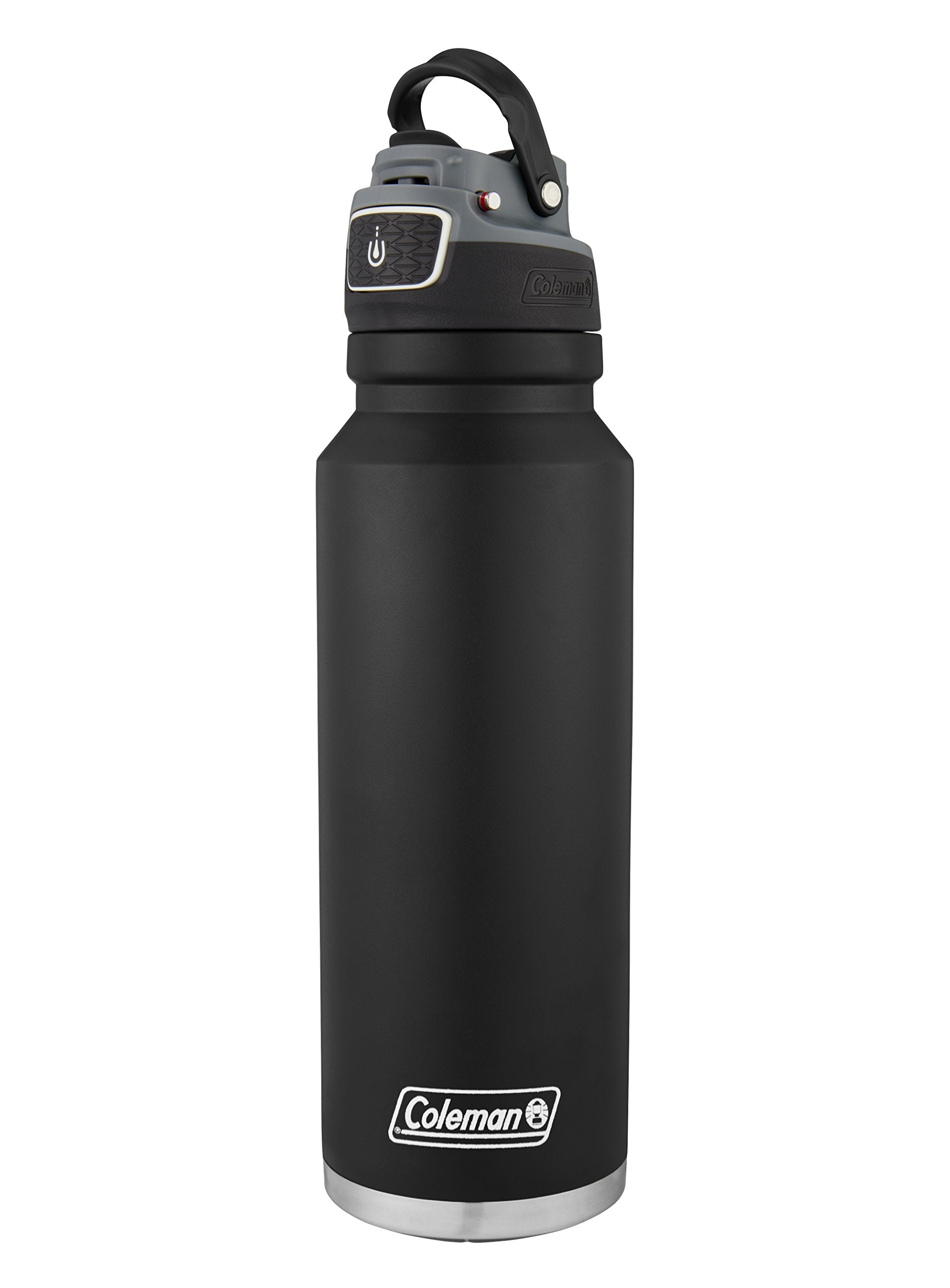 Coleman AUTOSEAL FreeFlow Stainless Steel Water Bottle  Black  40 oz