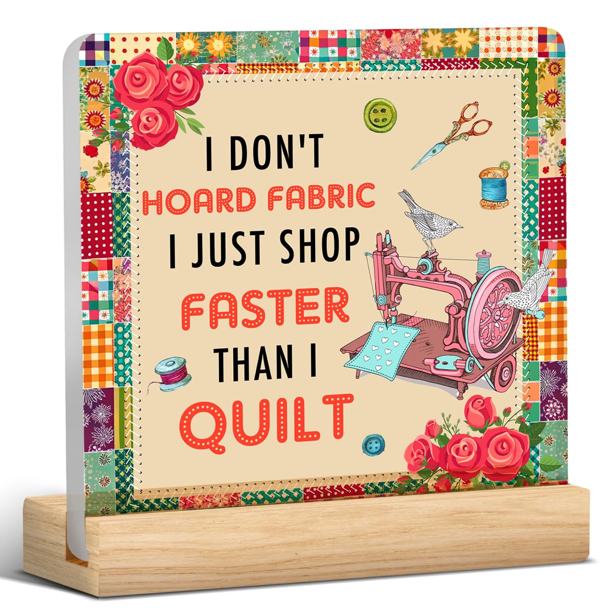 Sewing Lover Gifts for Sewers Women, Quilting Gifts for Women, Quilter Gifts, Gift for Quilting Lover Mom Grandma, Sewing Acryli