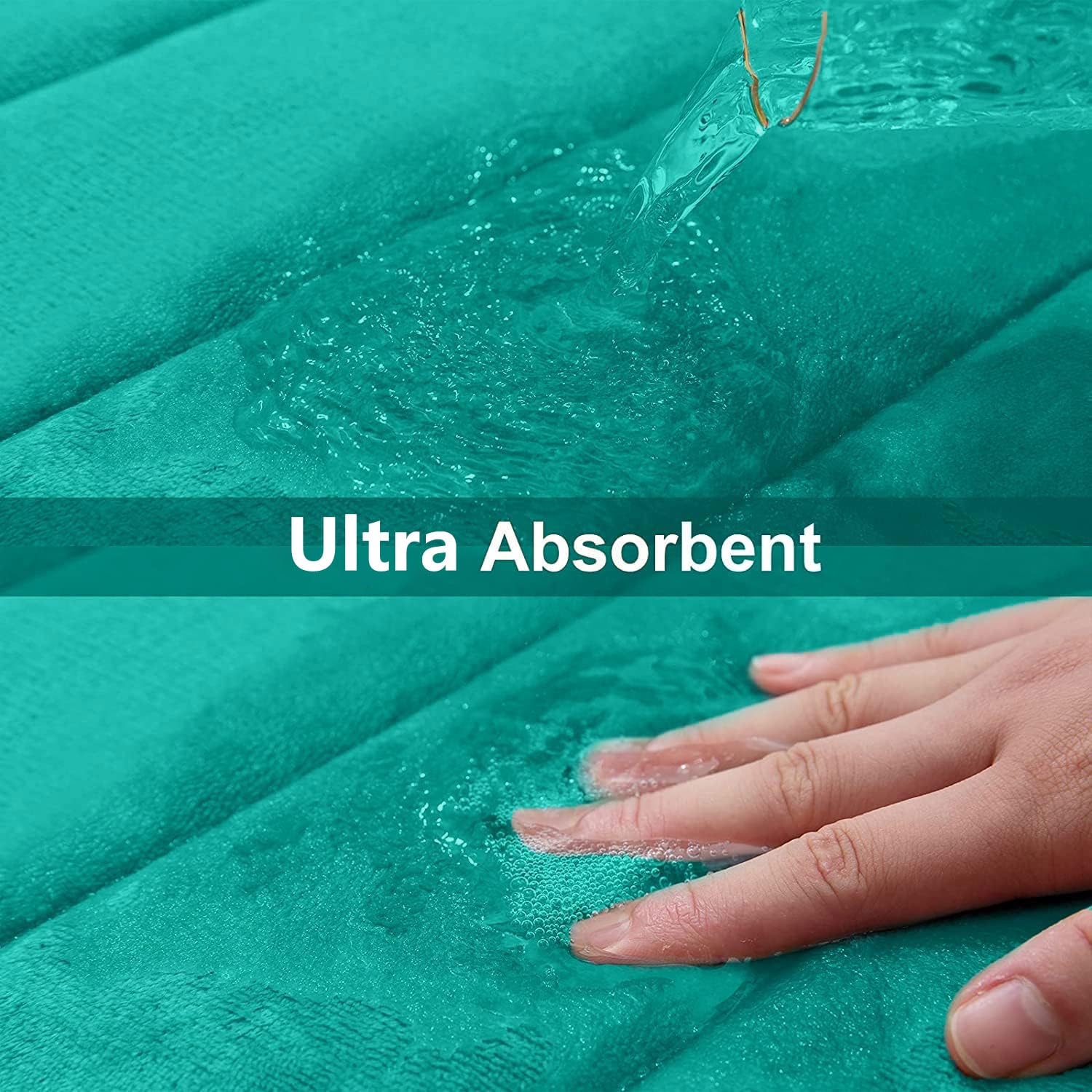 Buganda Memory Foam Bath Mat Rug, 47'' X 24'', Ultra Soft And Non-Slip Bathroom Rugs, Water Absorbent And Machine Washable Bath