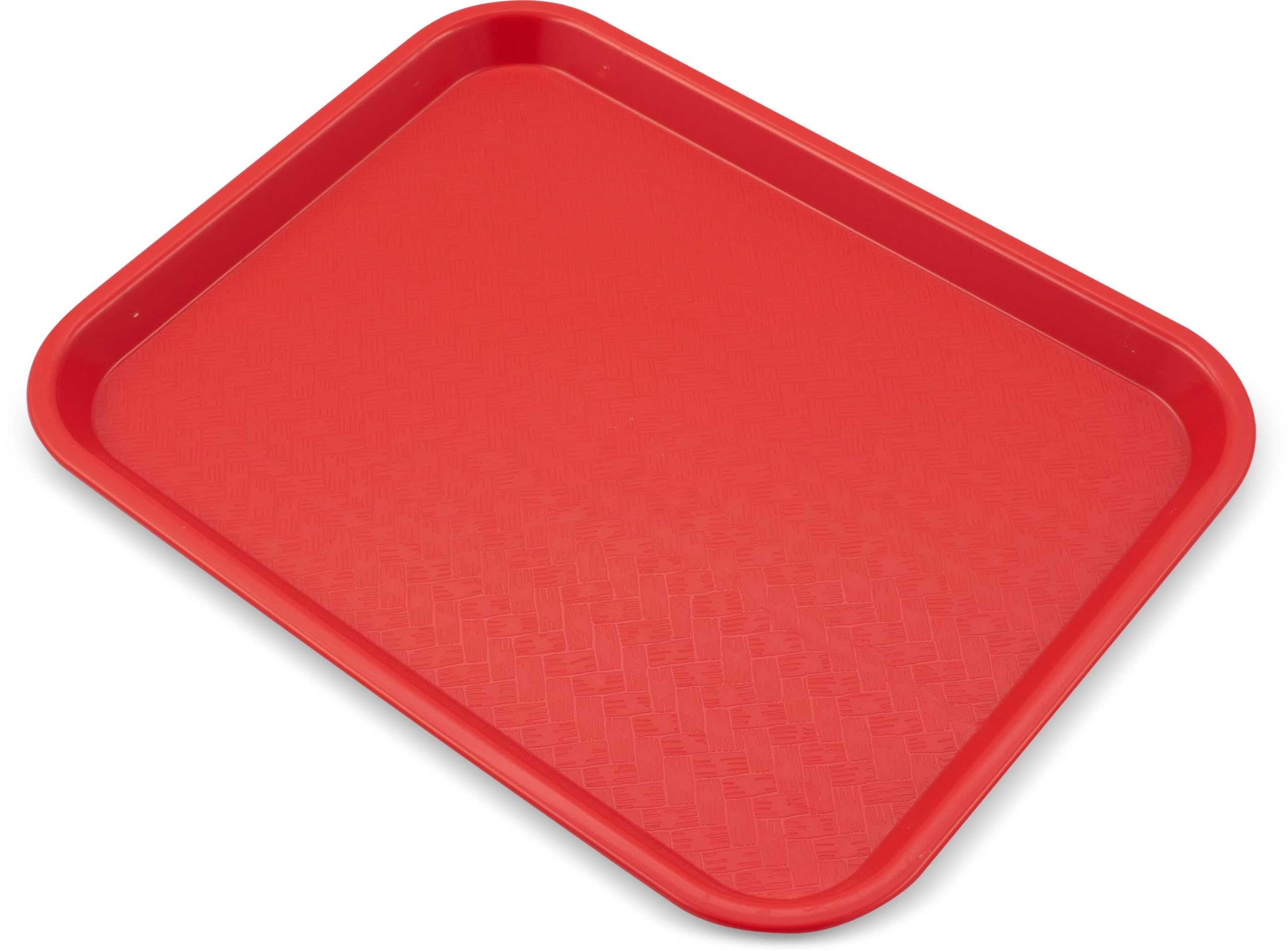 Carlisle Foodservice Products Caf   Standard Cafeteria / Fast Food Tray, 10'' X 14'', Red