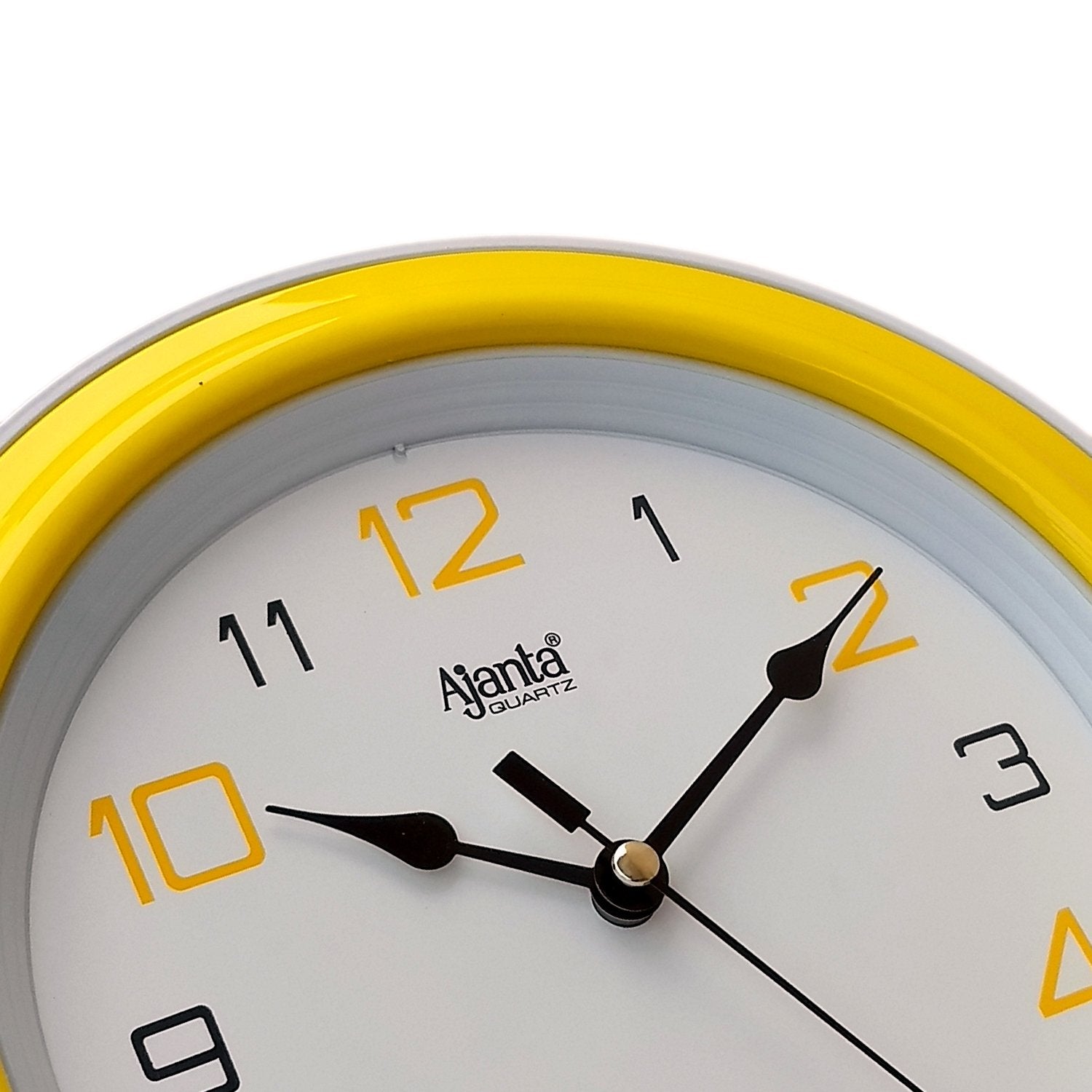 Ajanta 2147 Plastic Abstract Theme Wall Clock (20.5 Cm X 20.5 Cm X 3.5 Cm, Yellow) Analog
