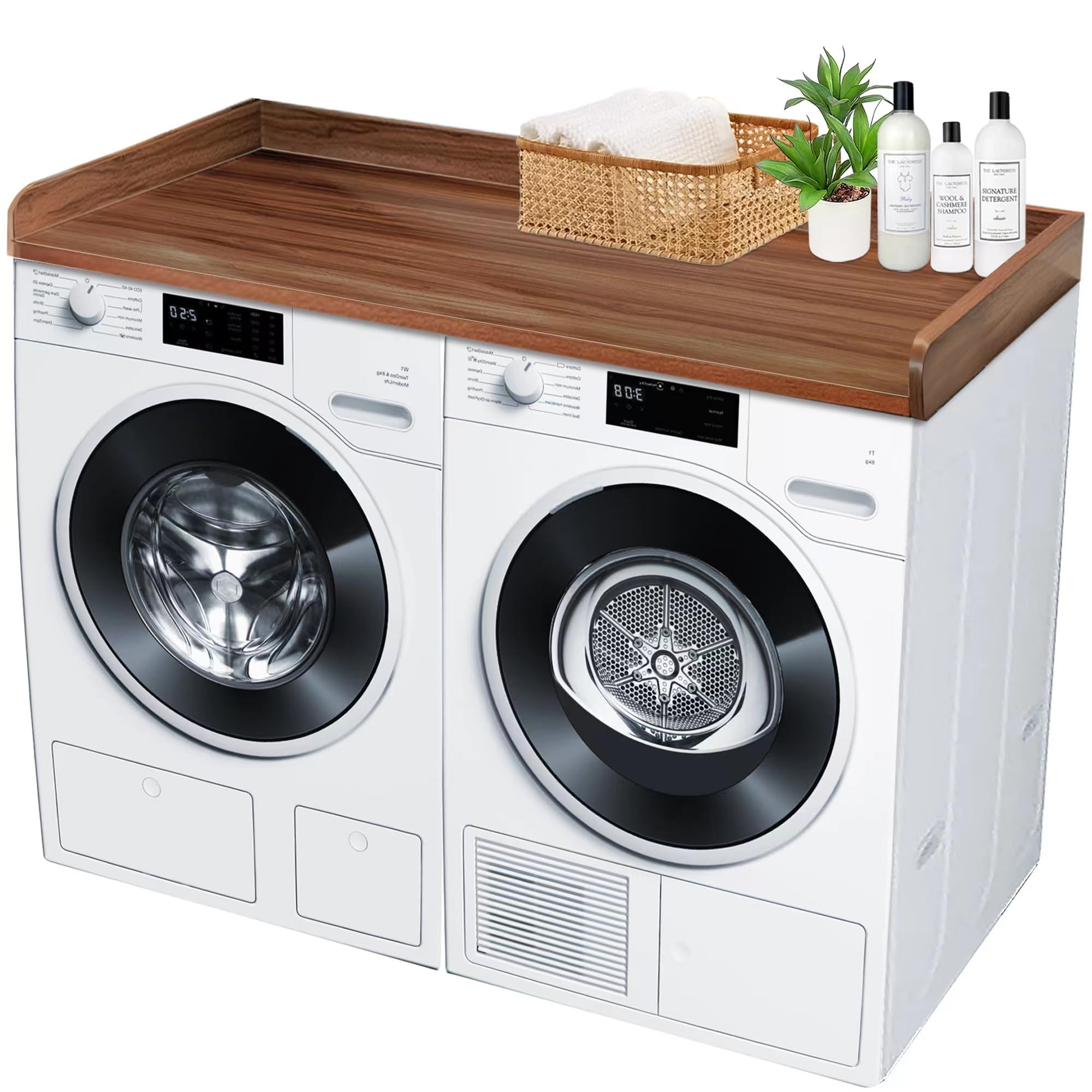 Royxen Laundry Countertop Solid Wood, Countertop For All Front-Loaded Washing Machine And Dryer, Extra Room For Laundry Room, Wa