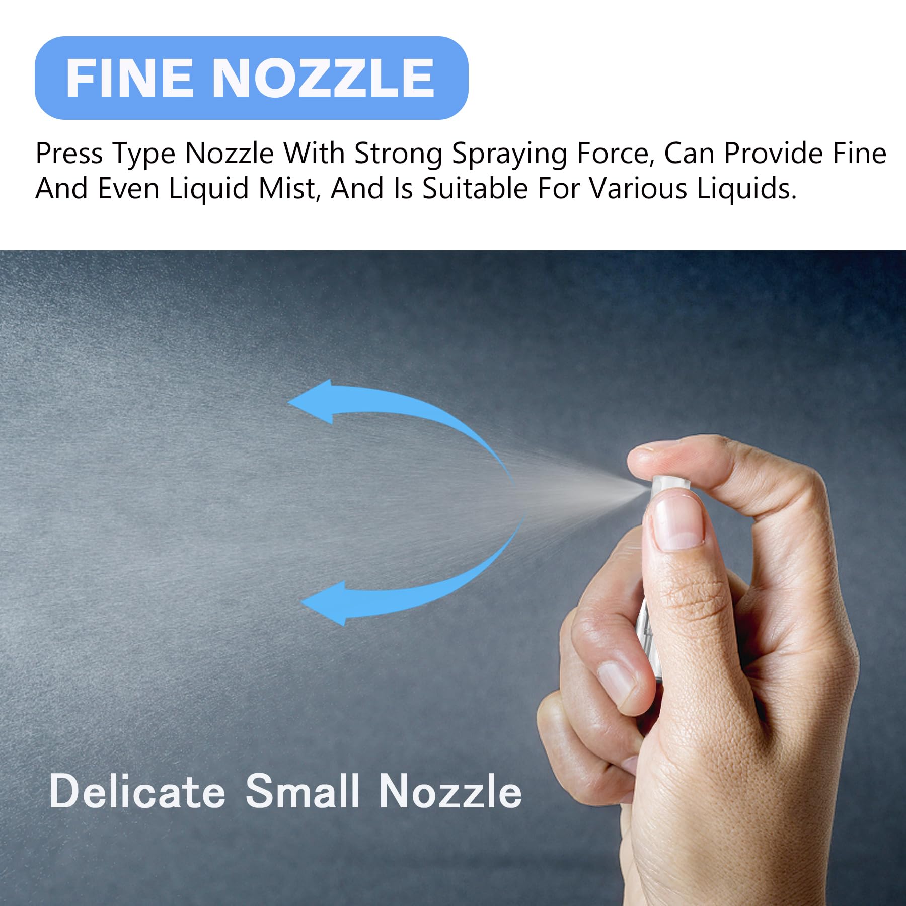 Csdtylh Mini Spray Bottle, Clear Plastic Empty Sample Containers, Fine Mist Perfume Travel Refillable Spray Bottle Perfume Atomi