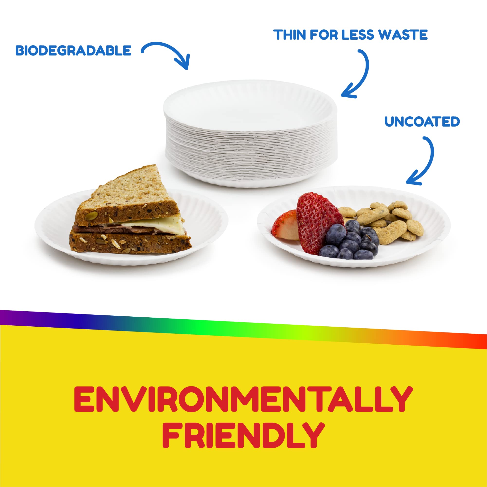 Hygloss Products 69109 Paper Plates (69109), 9'', 100 Pcs
