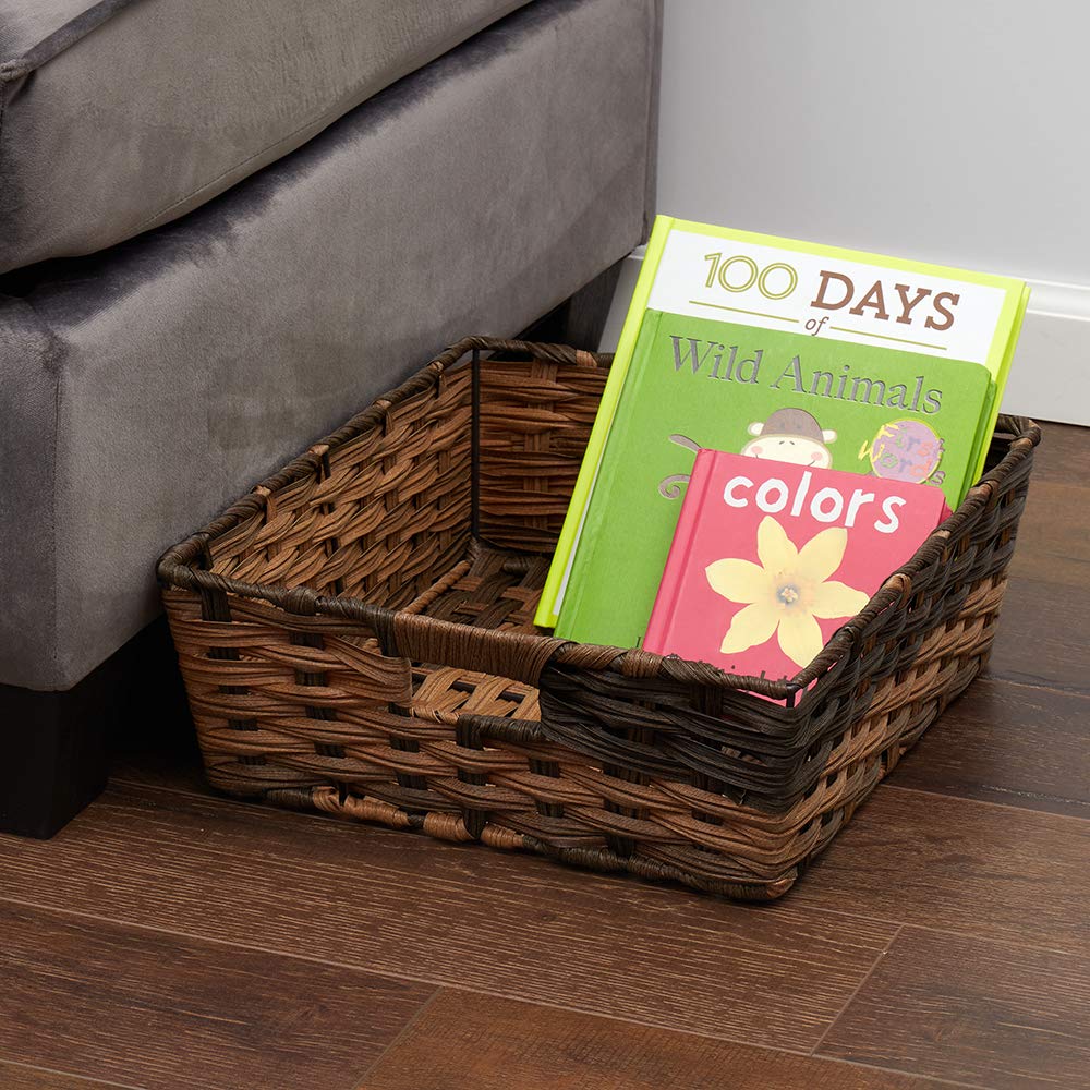 Home Basics Pb39236 Storage Basket, Large, Coffee