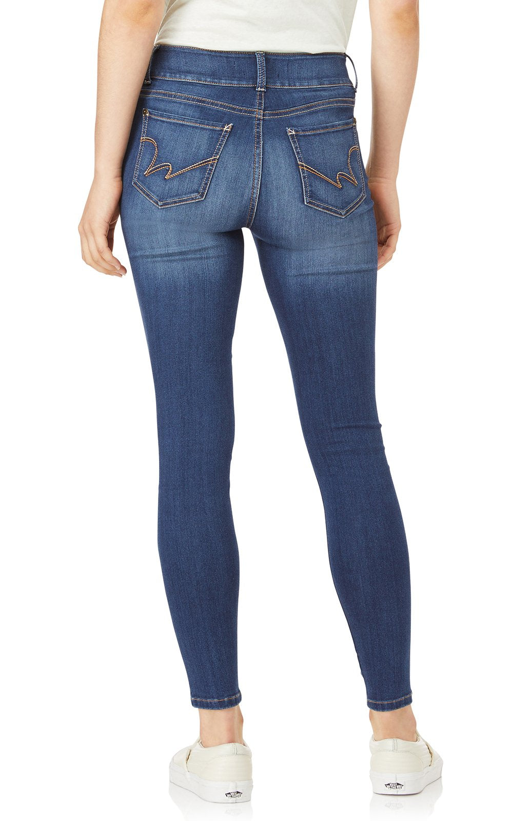 Wallflower Womens Ultra Skinny Mid-Rise Insta Soft Juniors Jeans (Standard And Plus), Hayden Pure, 13