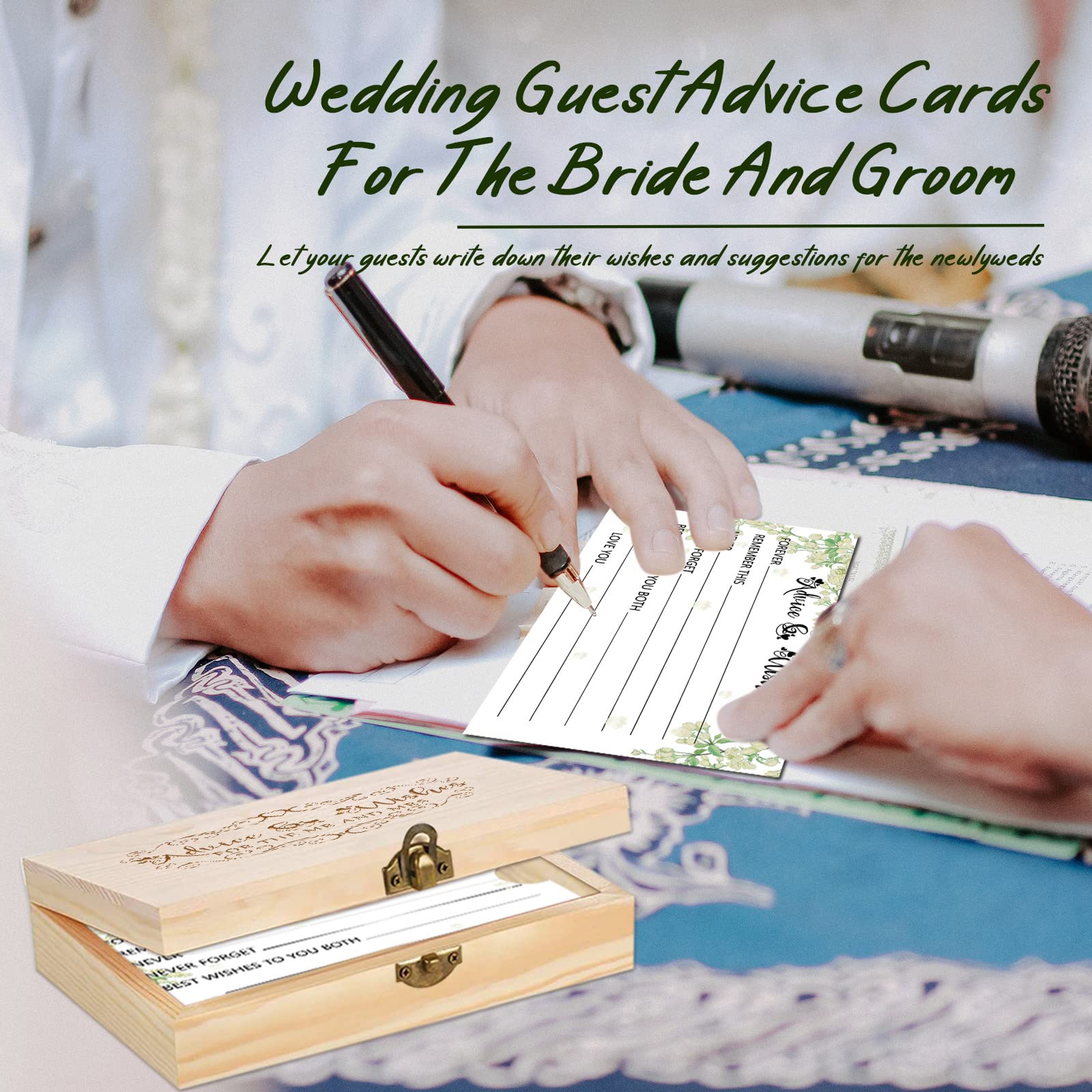 1Dfaul 60Pcs Advice And Wishes For The Mr And Mrs, Wedding Advice Cards For Wedding Games, Bridal Shower Guest Book Advice Cards